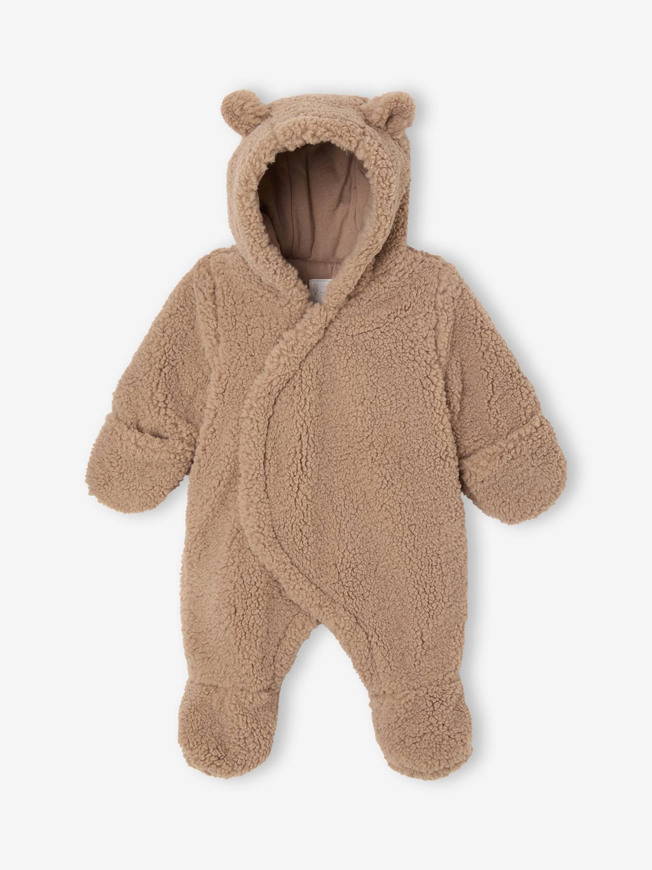 Thumbnail - Baby Winter-Overall aus Webpelz mit Ohren und Recycling-Wattierung