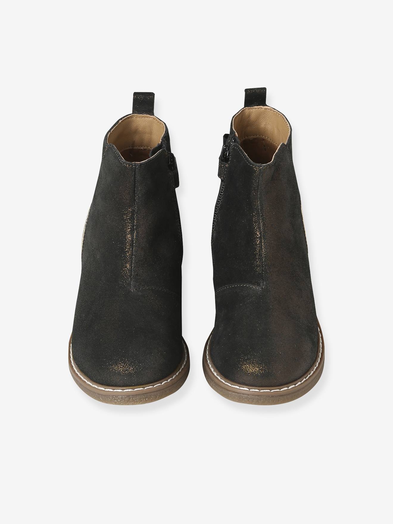 Thumbnail - Mädchen Leder-Boots mit Zierschleife