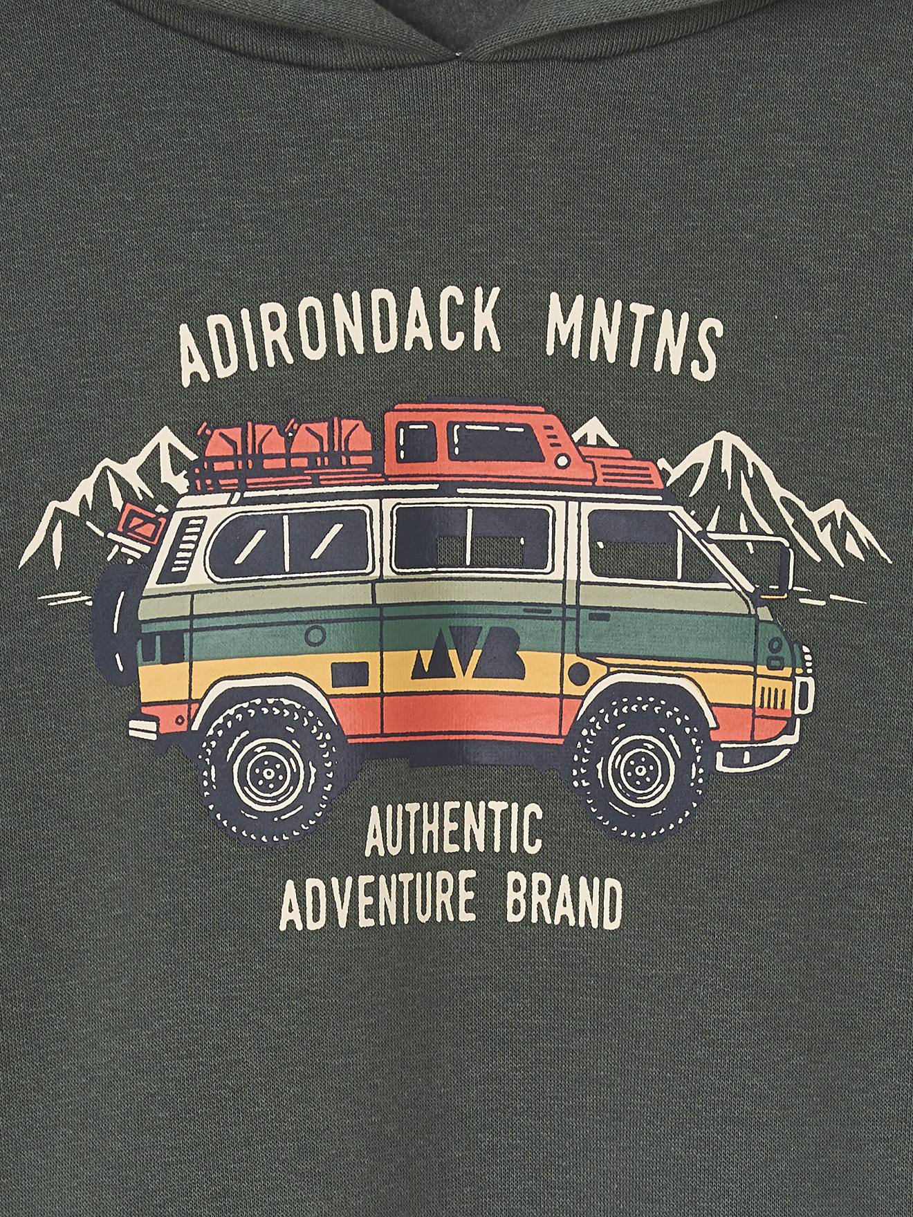 Thumbnail - Jungen Kapuzensweatshirt mit Prints ADVENTURE