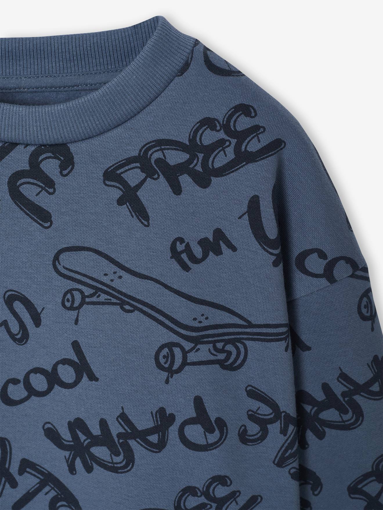 Thumbnail - Sweatshirt mit Allover-Print mit Recycling-Polyester