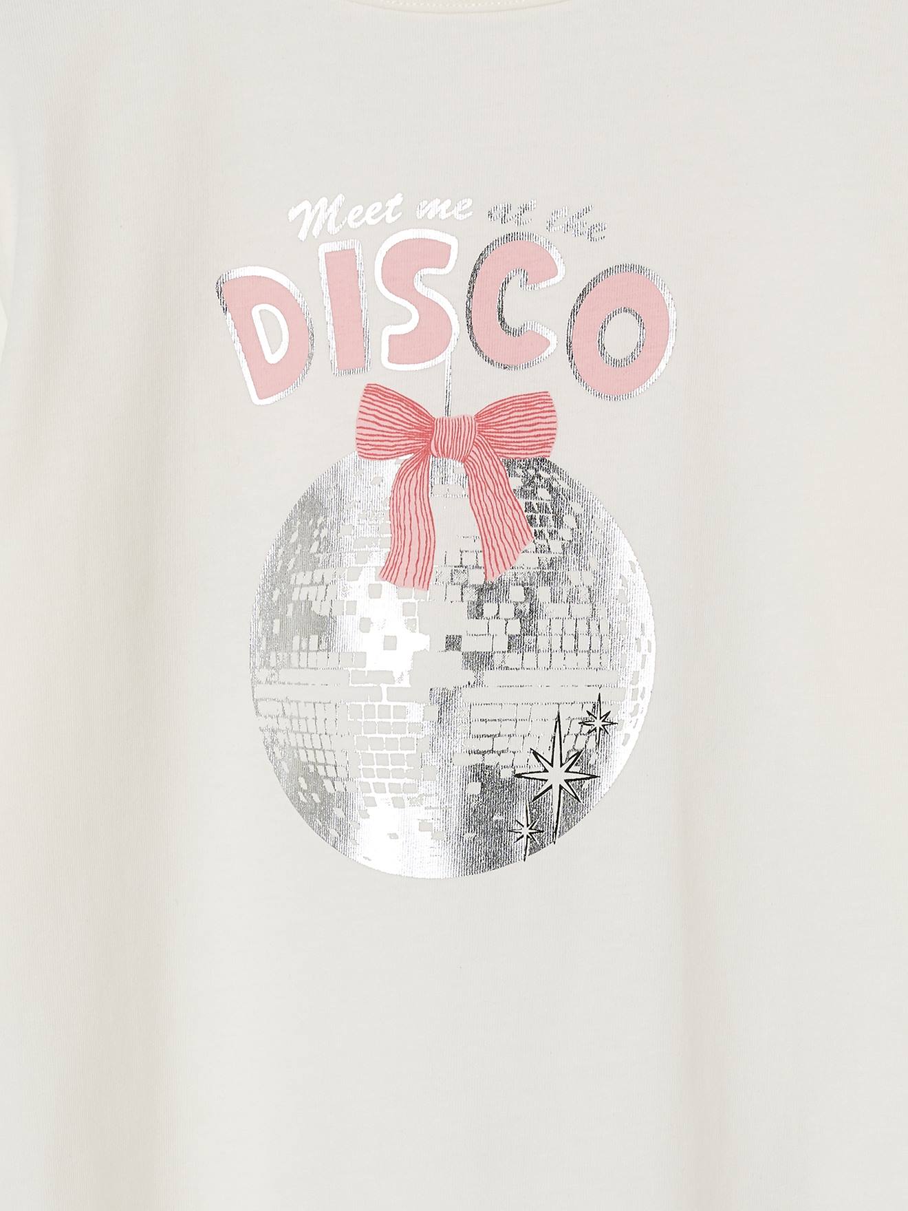 Thumbnail - Mädchen Shirt mit Metallic-Print und Recycling-Baumwolle