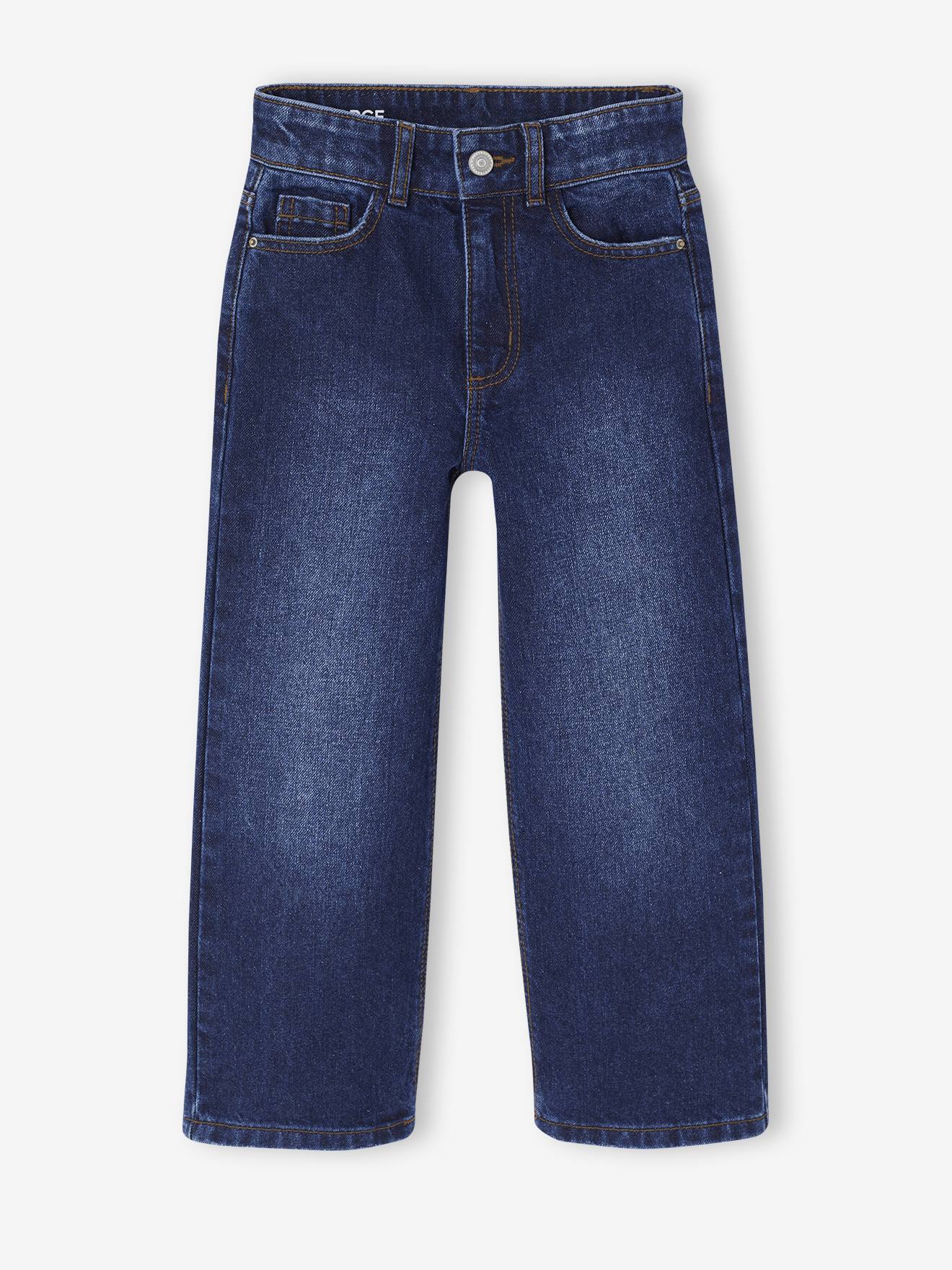 Mädchen Flare-Jeans, SLIM dunkel blau Gr. 158 von vertbaudet