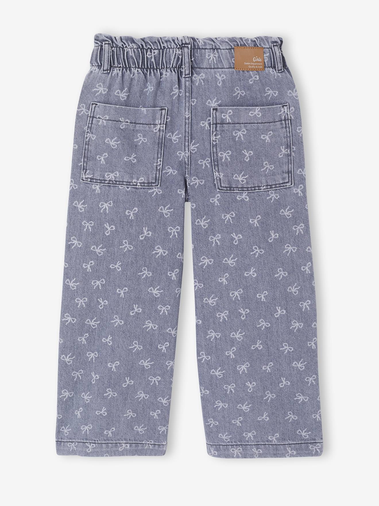 Thumbnail - Weite Mädchen Paperbag-Jeans Blumenmotive