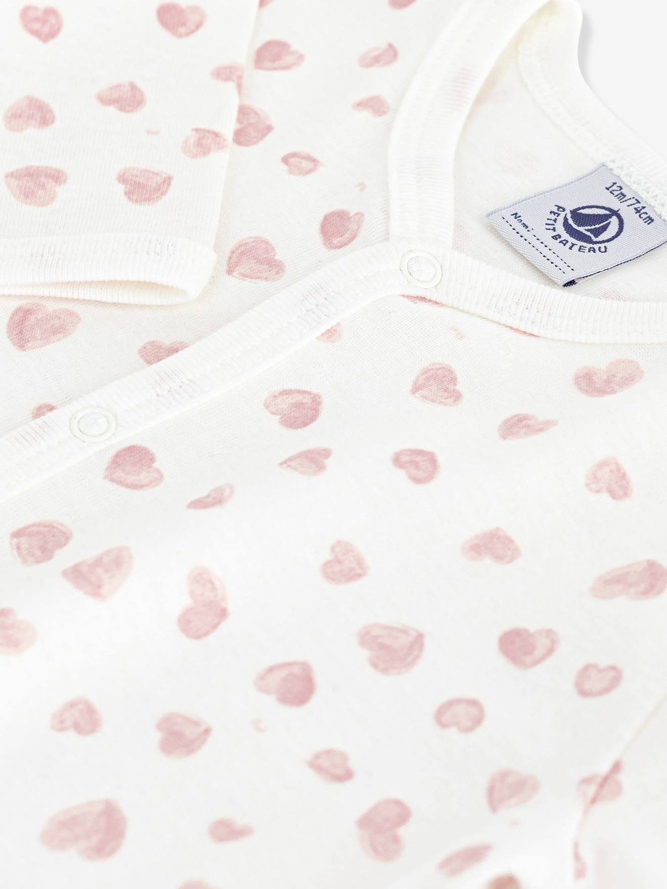 Thumbnail - Baby Schlafanzug ohne Füße aus Baumwolle mit Print PETIT BATEAU hell