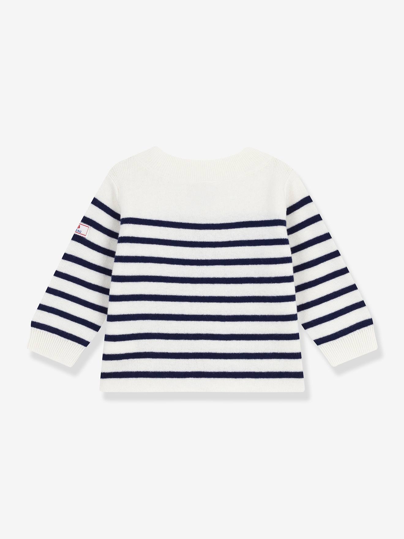 Thumbnail - Baby Pullover aus Wollmix mit Streifen PETIT BATEAU