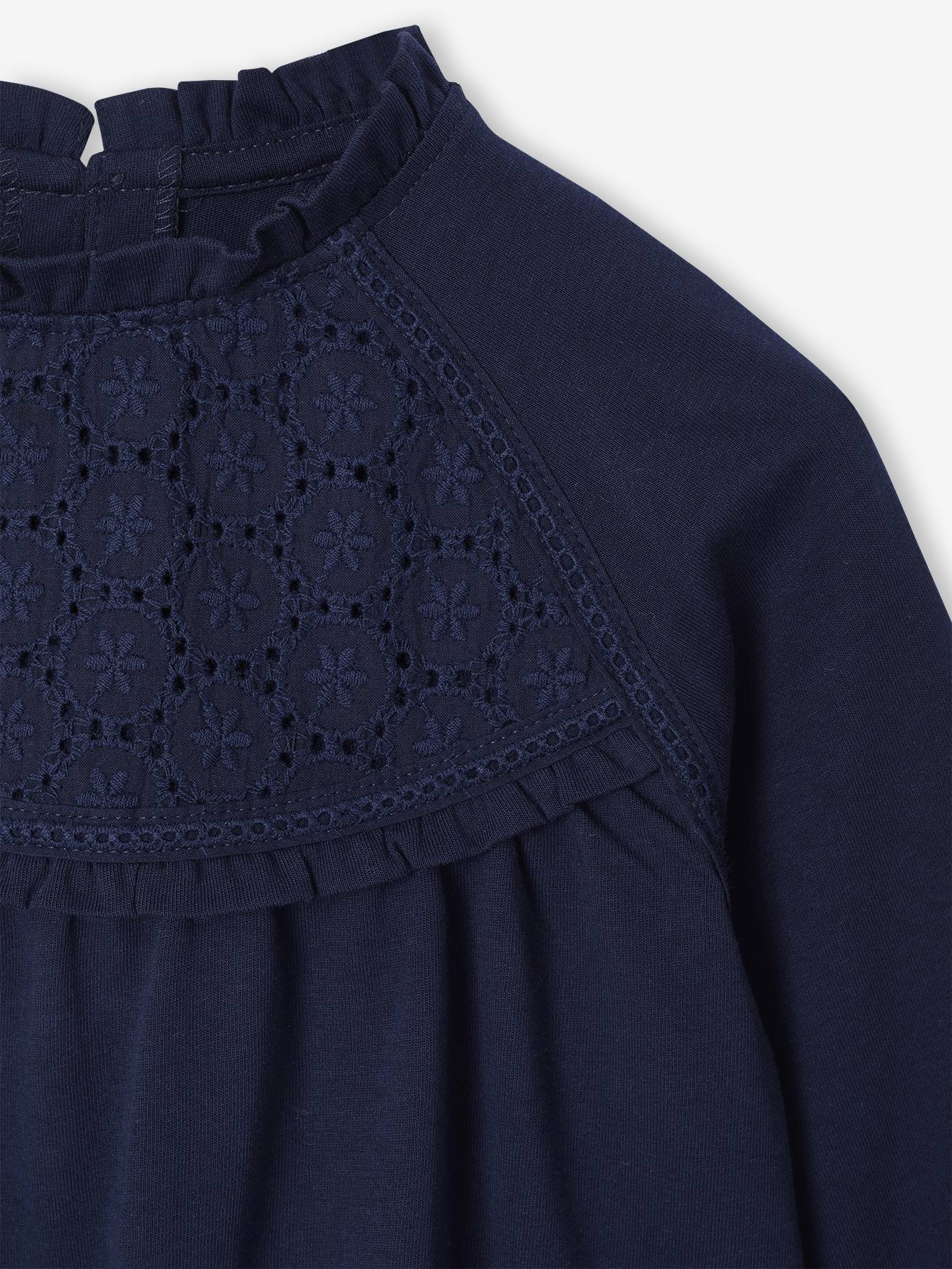 Thumbnail - Mädchen Blusenshirt mit Lochstickerei