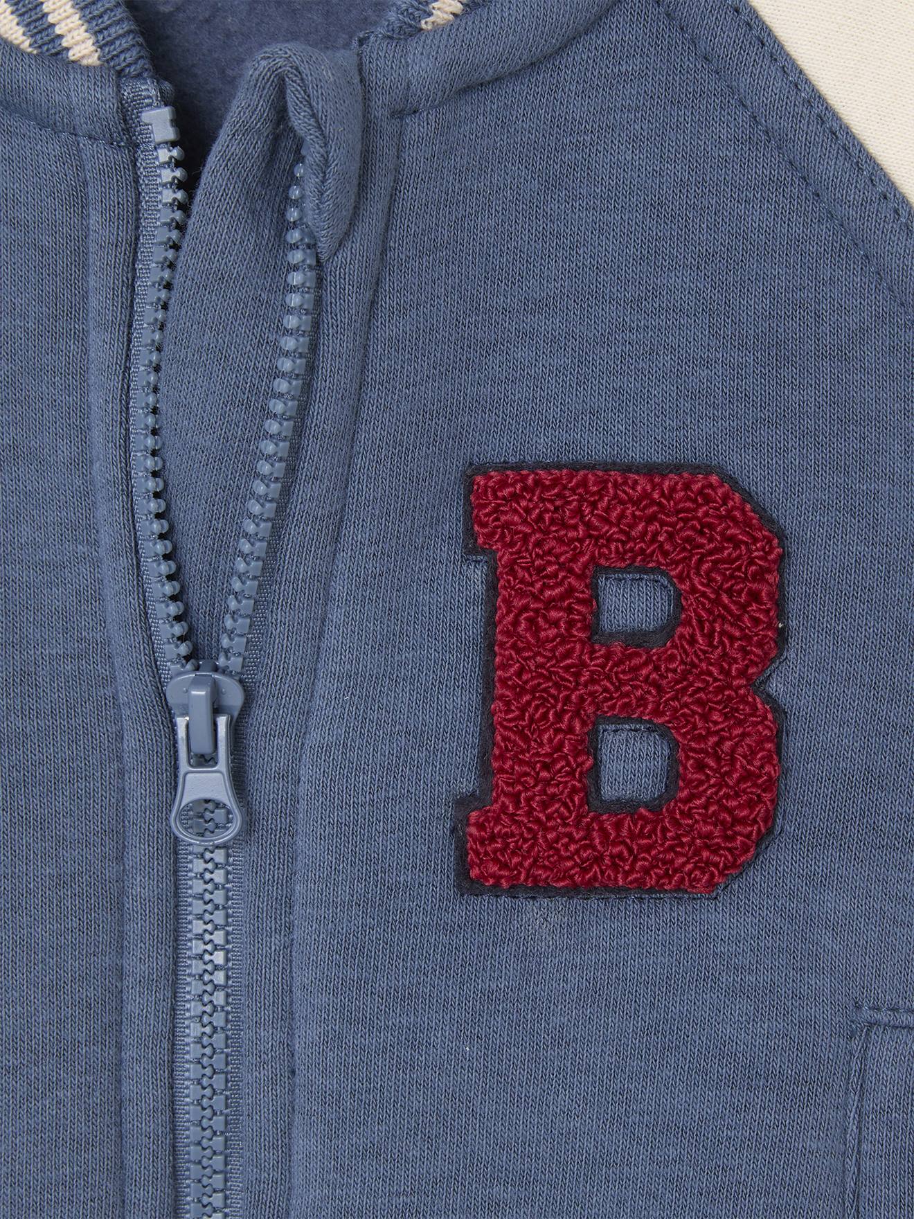 Thumbnail - Baby Sweatjacke im College-Style mit Aufnäher