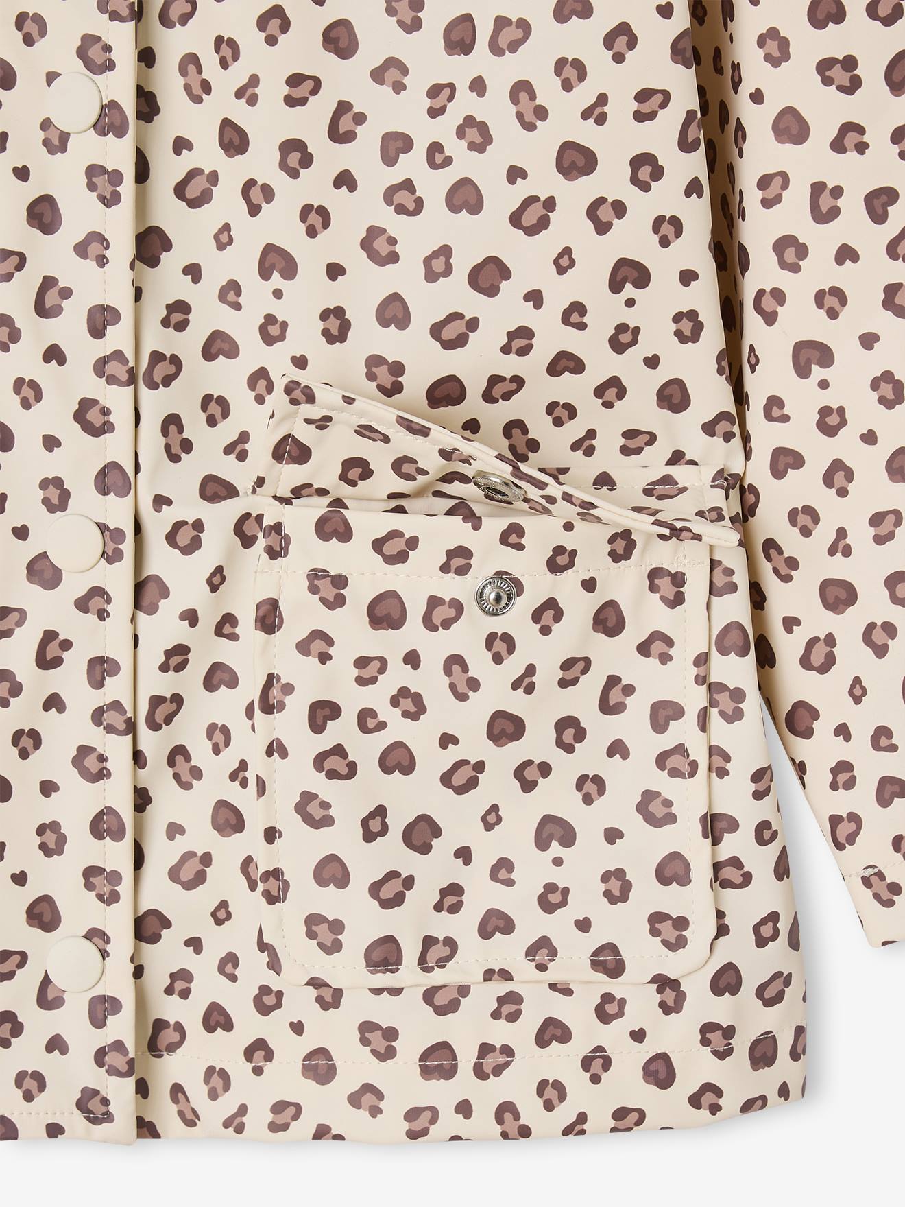 Thumbnail - Mädchen Regenjacke mit Taschen vanille leo