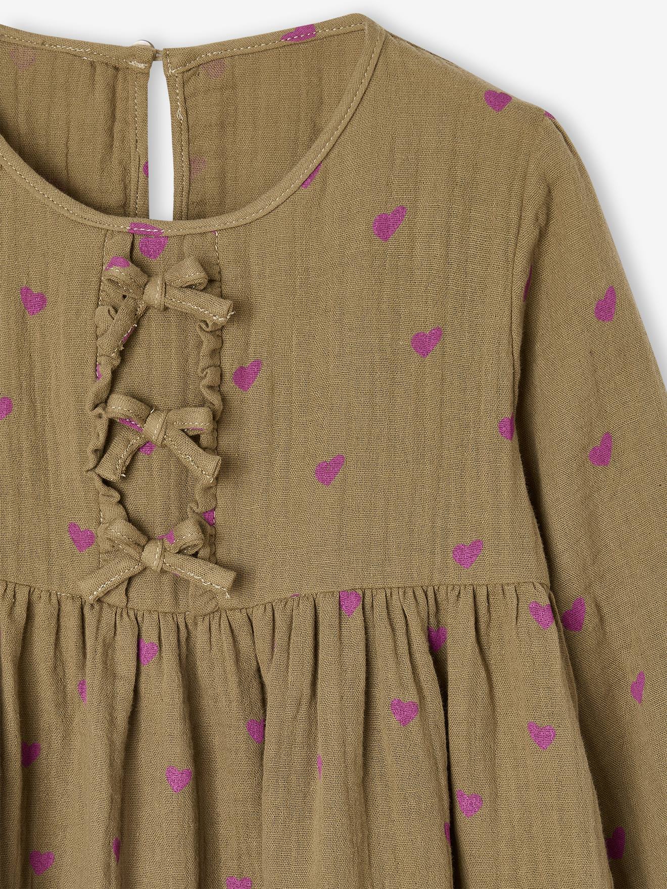Thumbnail - Mädchen Musselin-Kleid mit Zierschleifen