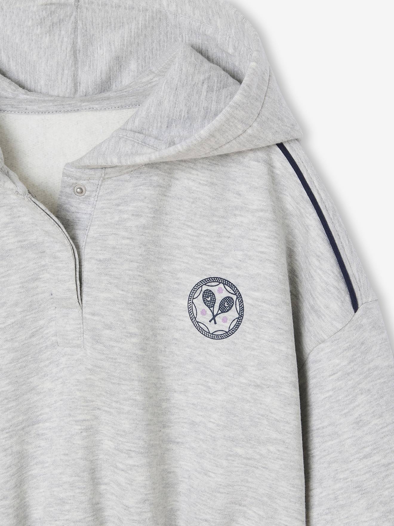 Thumbnail - Mädchen Sport-Kapuzensweatshirt mit Recycling-Polyester