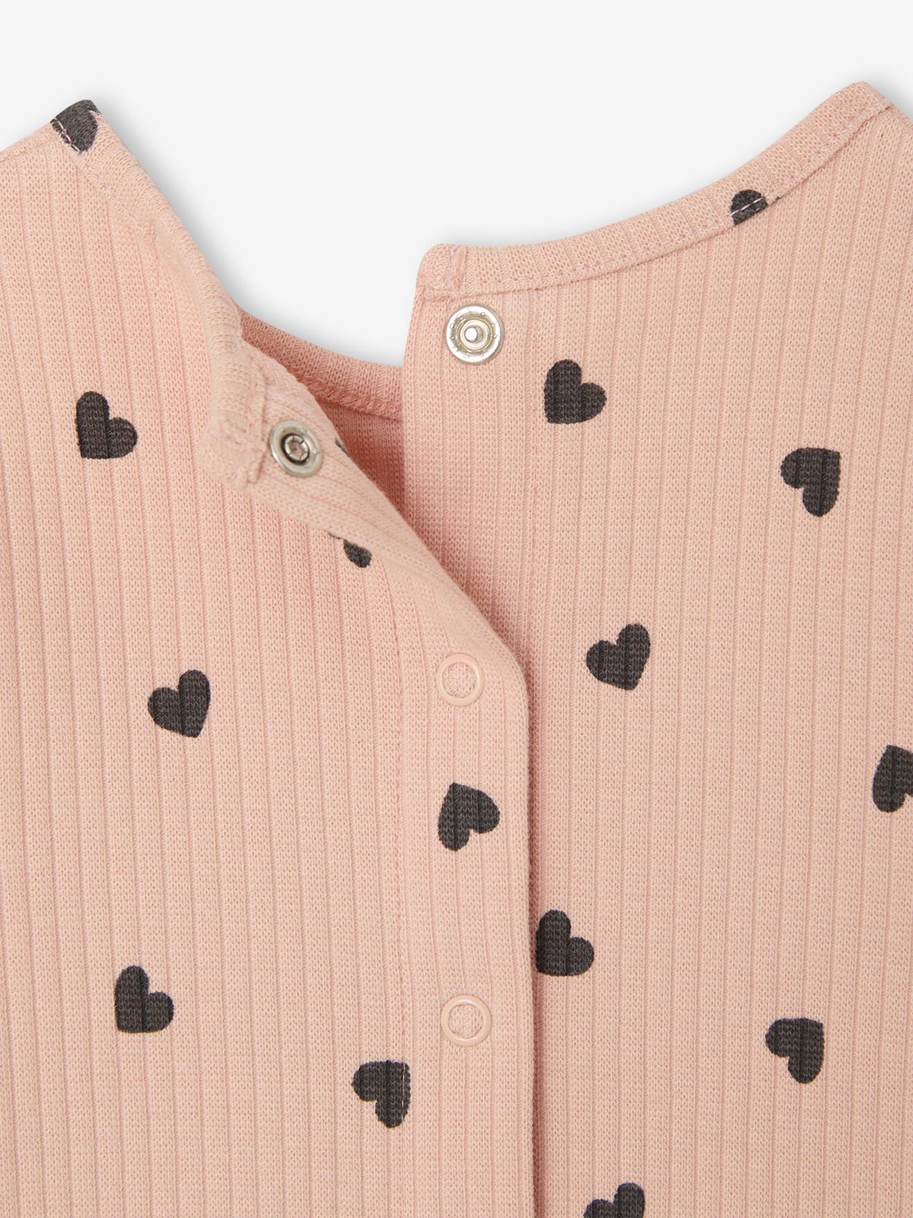 Thumbnail - Geripptes Mädchen Baby Shirt mit Volantärmeln