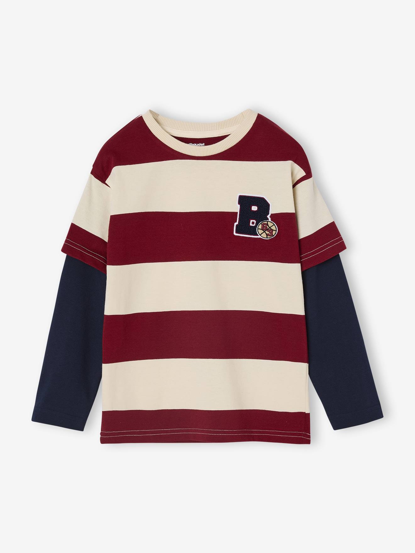 Jungen Streifenshirt im Lagenlook