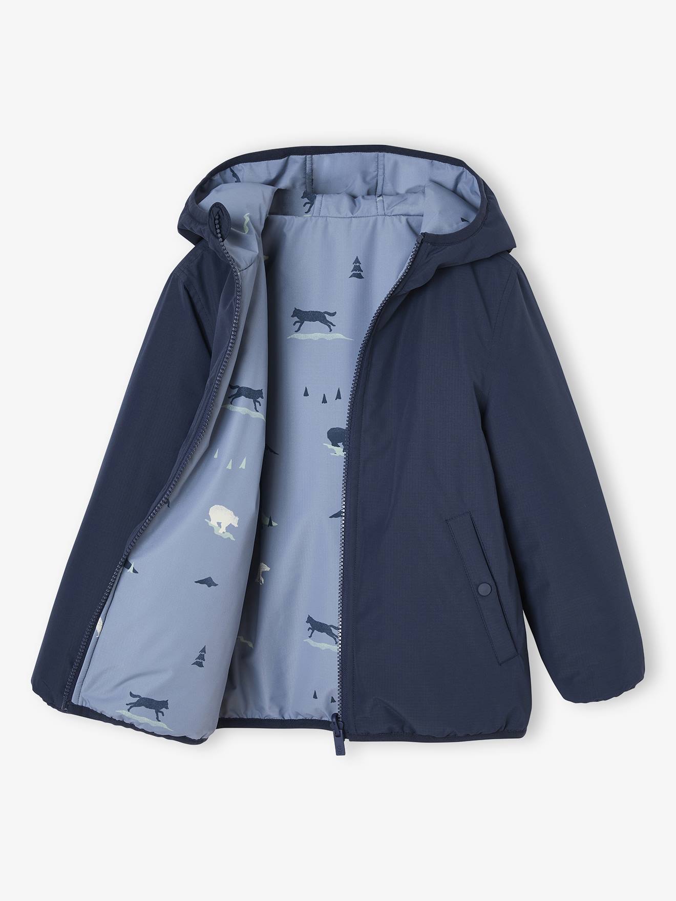 Thumbnail - Wendbare Jungen Light-Steppjacke mit Recycling-Polyester