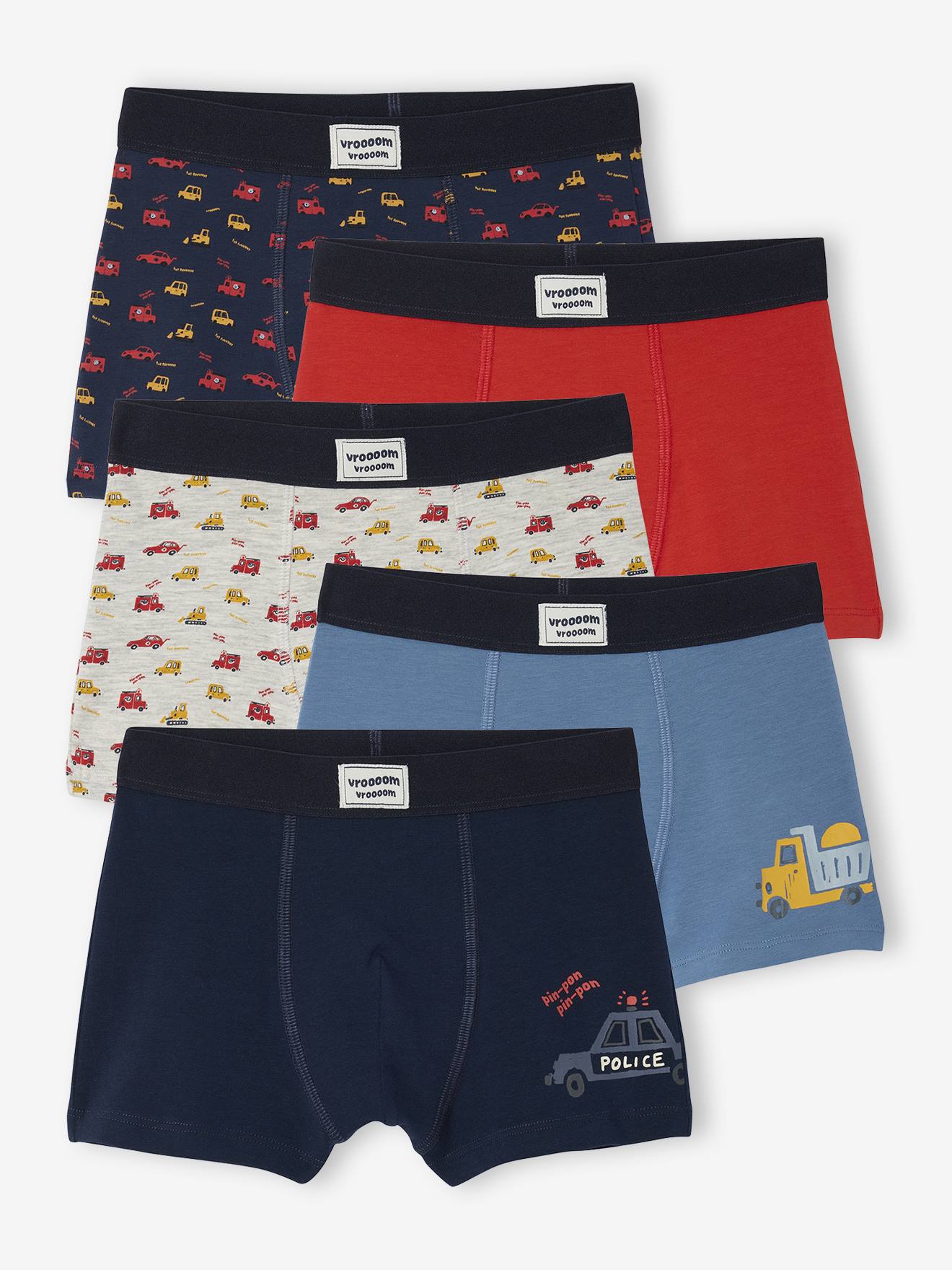 5er-Pack Boxershorts mit Autos Bio-Baumwolle
