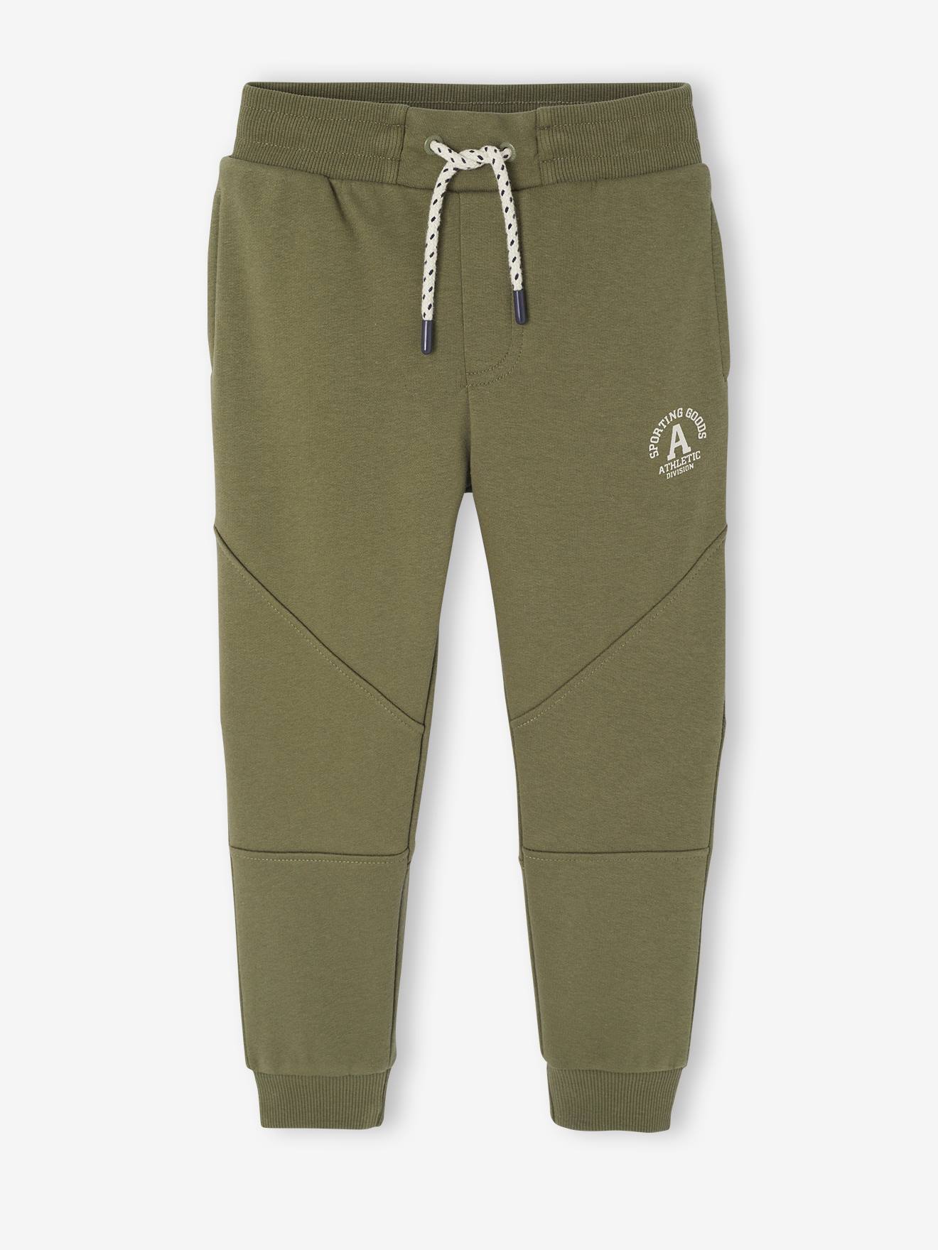 Jungen Jogginghose Bundweite verstellbar khaki Gr. 128 von vertbaudet