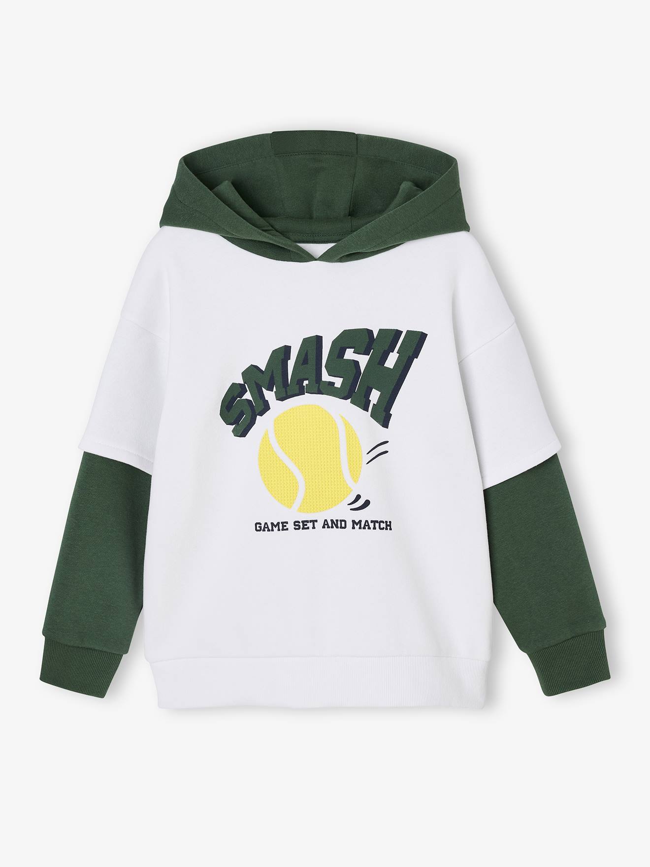 Thumbnail - Jungen Kapuzensweatshirt mit Lageneffekt & Recycling-Polyester n