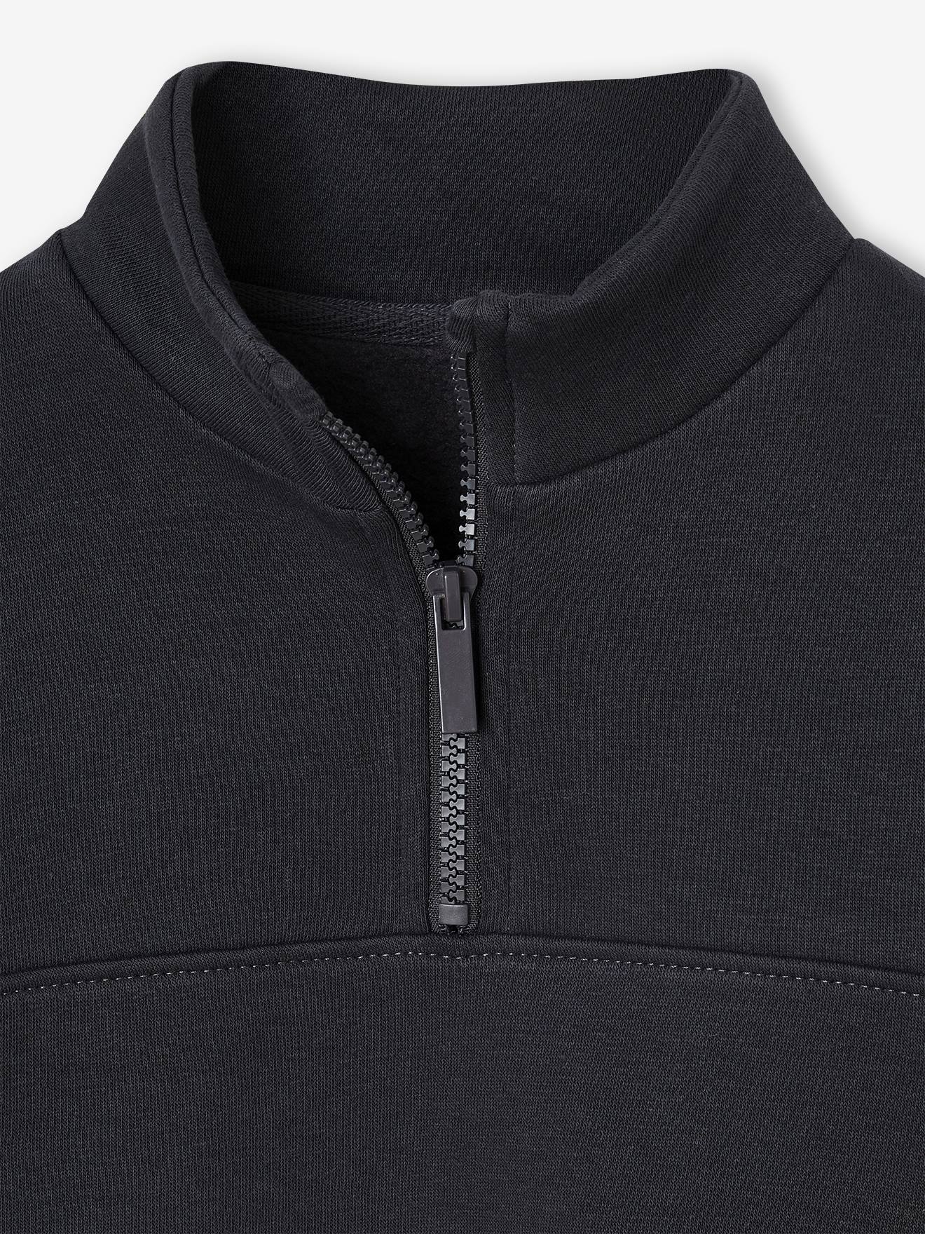 Thumbnail - Jungen Sweatshirt mit Stehkragen und Basketball-Print