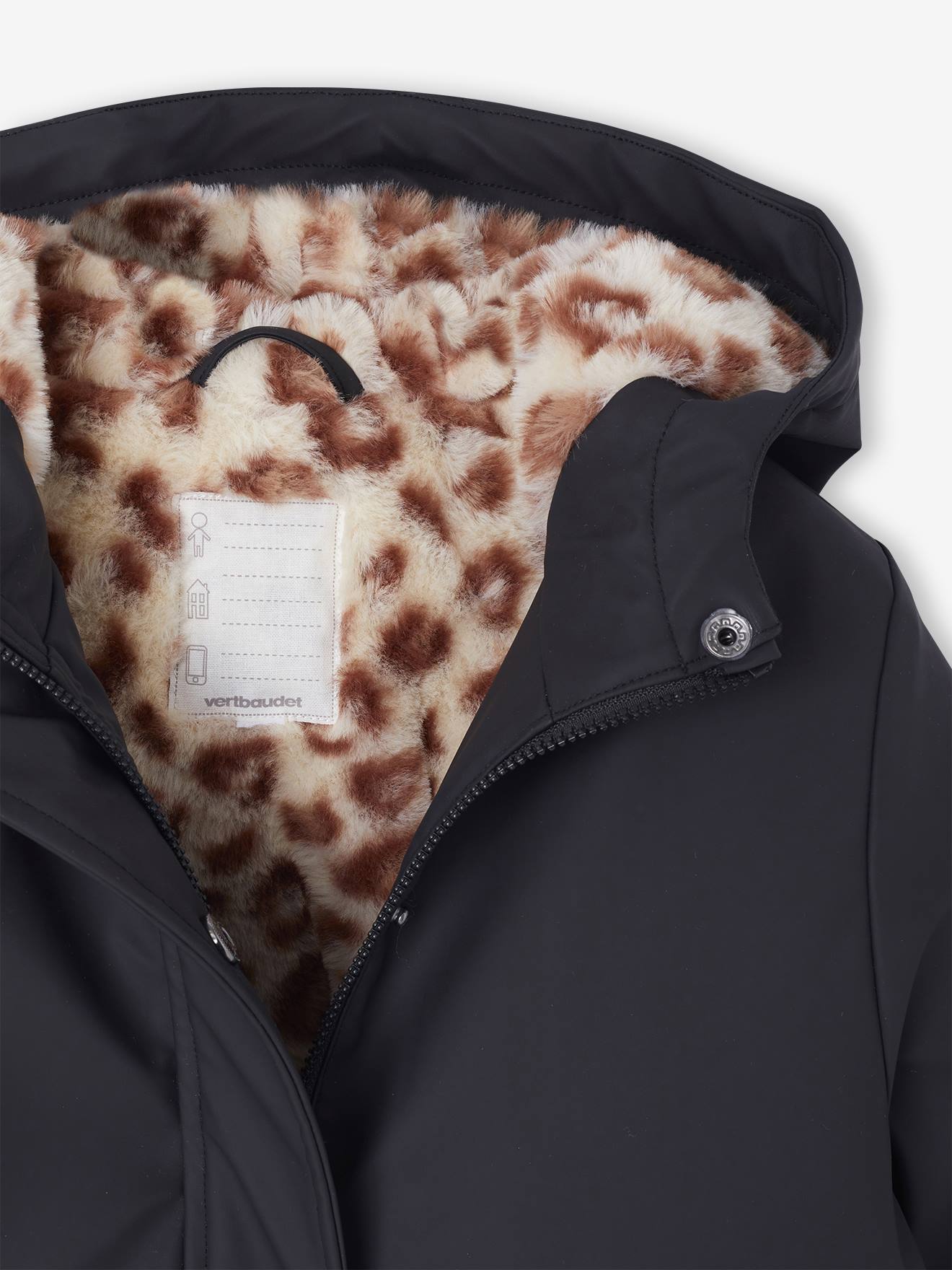 Thumbnail - Mädchen Regenjacke mit Kapuze & Teddyfleece-Futter