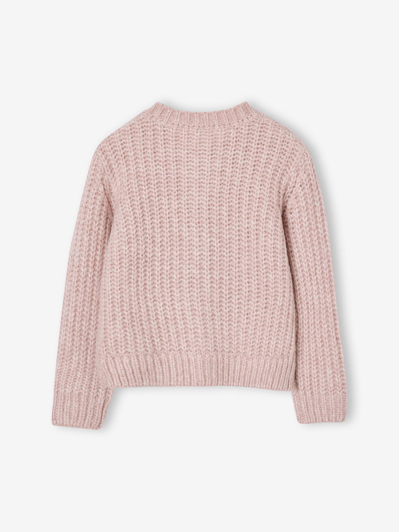 Thumbnail - Flauschige Mädchen Strickjacke pudrig