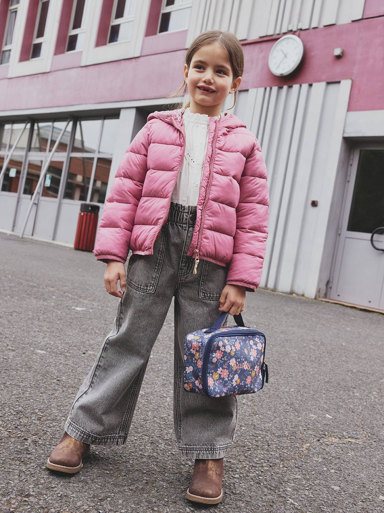 Thumbnail - Weite Mädchen Jeans im Worker-Style er denim