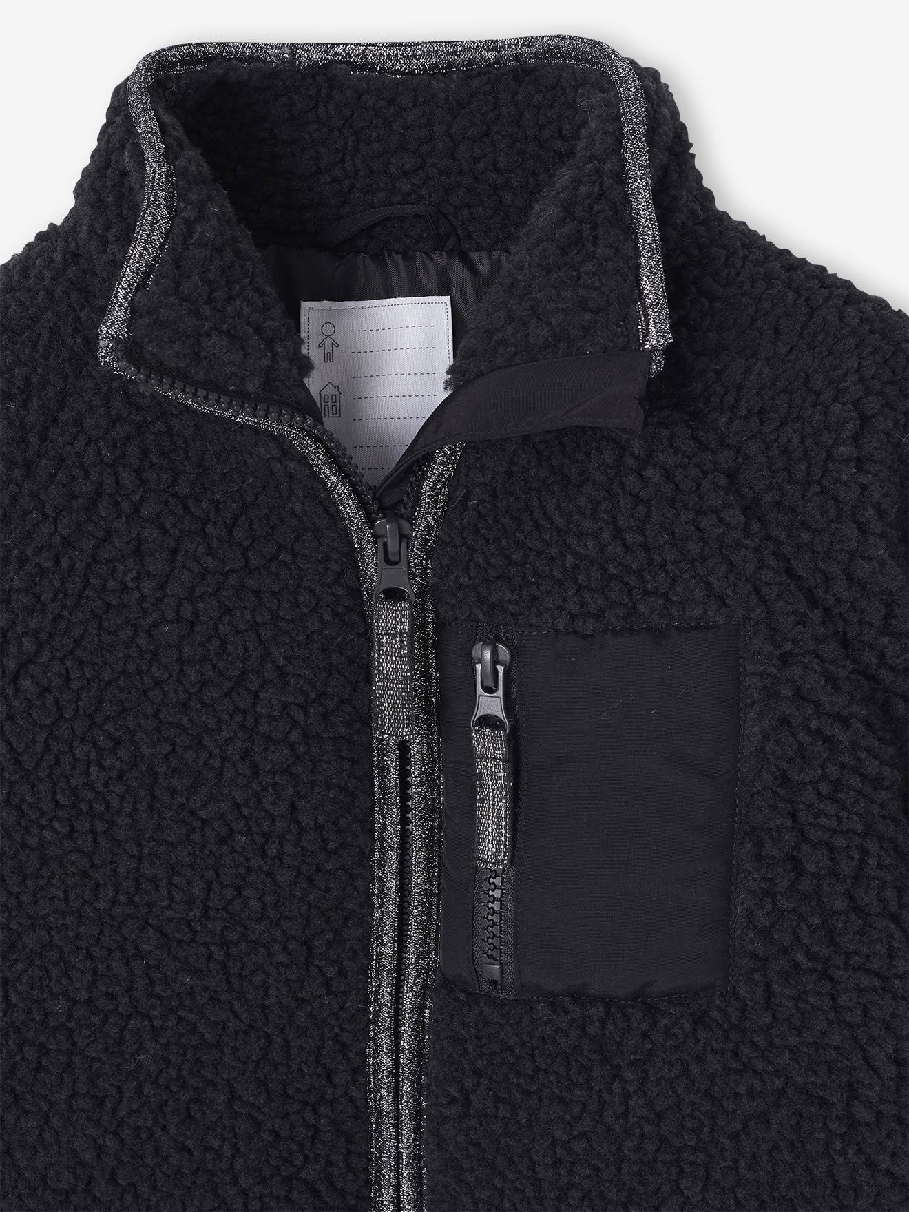 Thumbnail - Übergangsjacke aus Teddyfleece mit er Paspelierung Mädchen