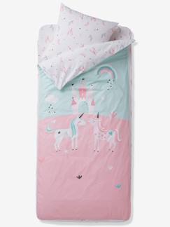 Dekoration & Bettwäsche-Kinderbettwäsche-Kinder Schlafsack-Set „Einhörner“ ohne Innendecke Oeko-Tex