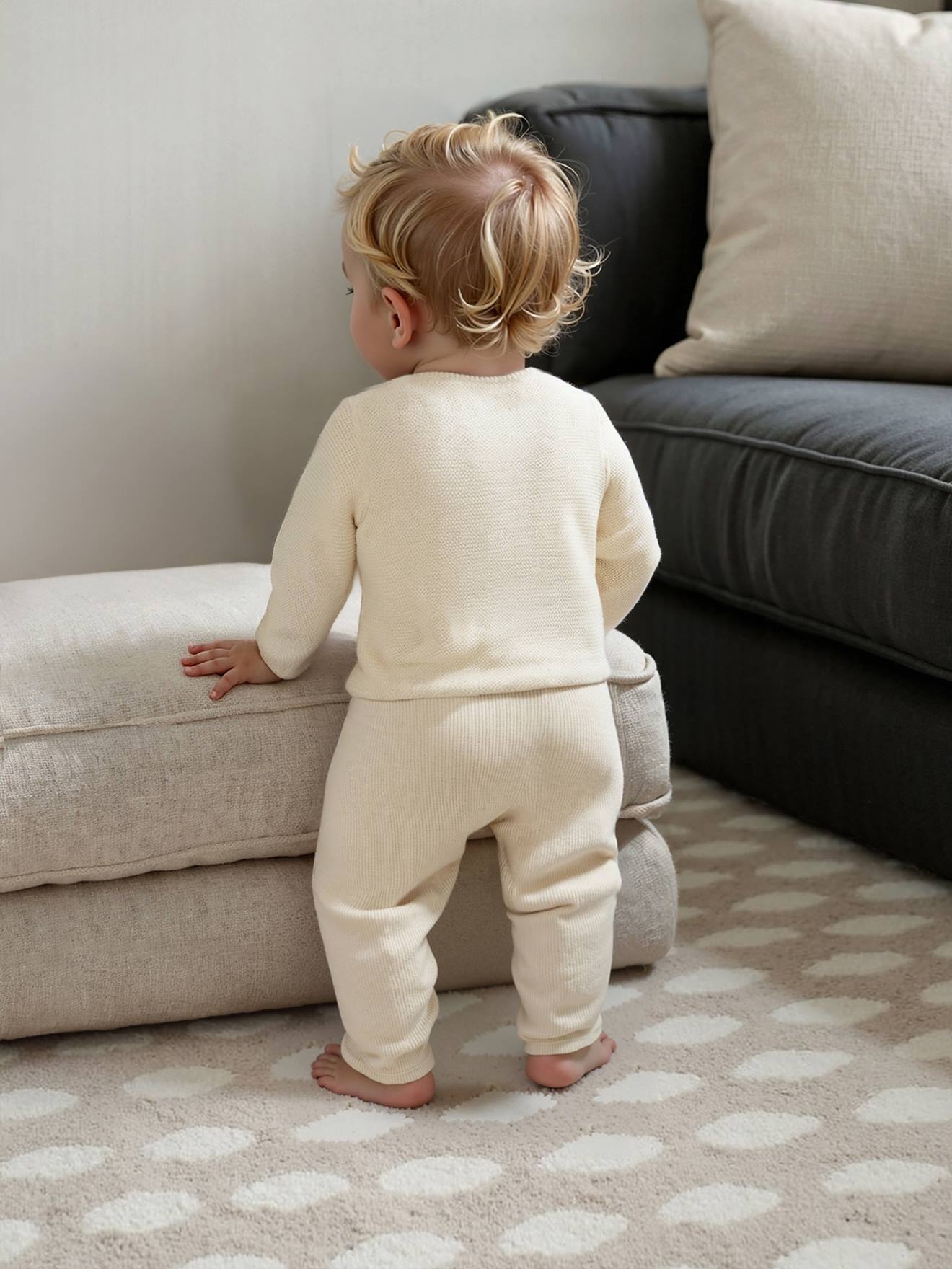 Thumbnail - Baby Strickjacke aus Baumwolle BASIC