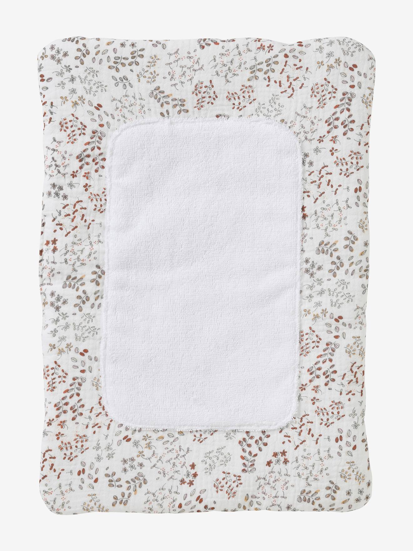 Vertbaudet Puppen-Wickelauflage Vintage Blumen Beige Einheitsgröße