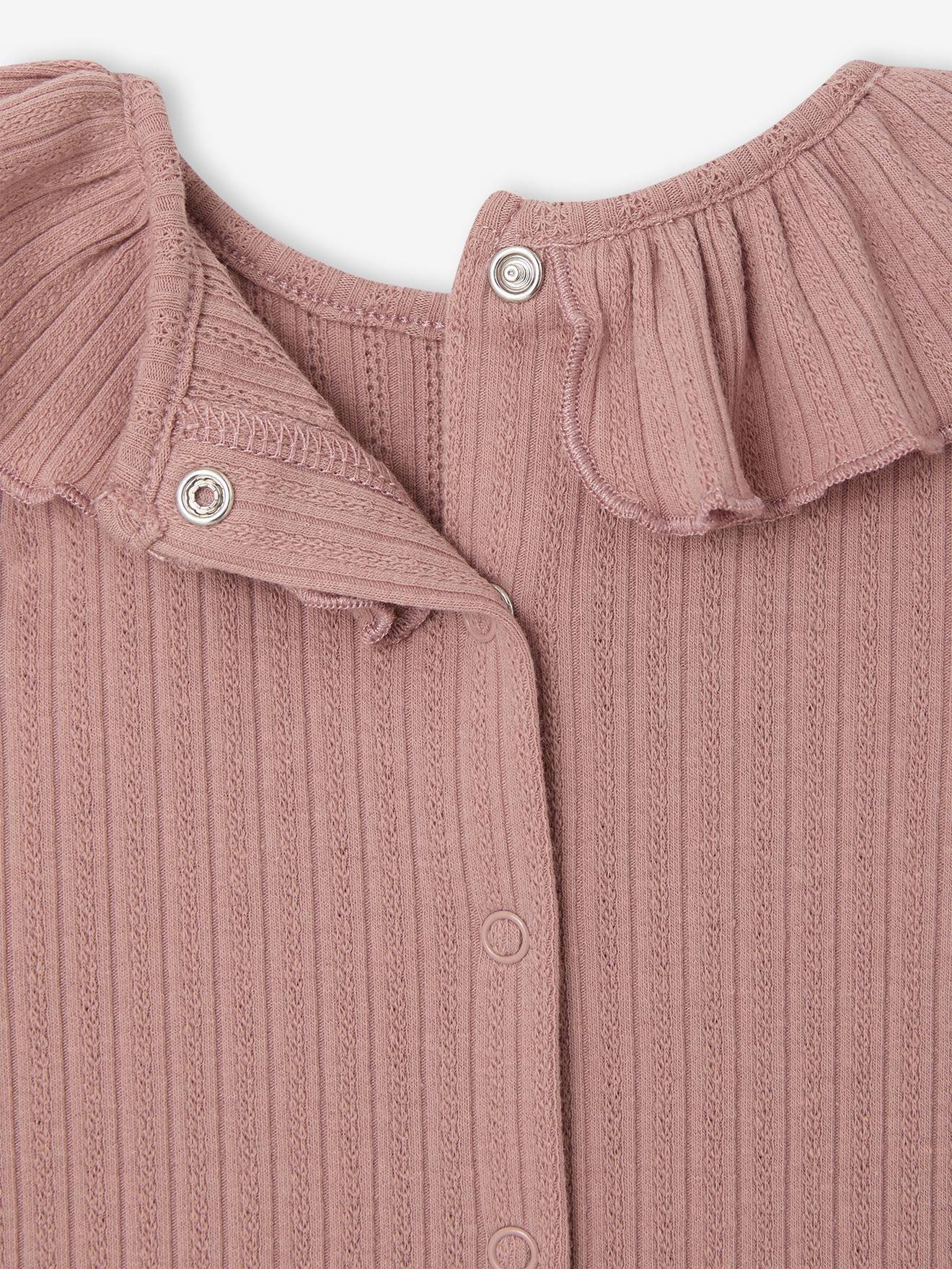 Thumbnail - Mädchen Baby Shirt mit Ajourmuster blush