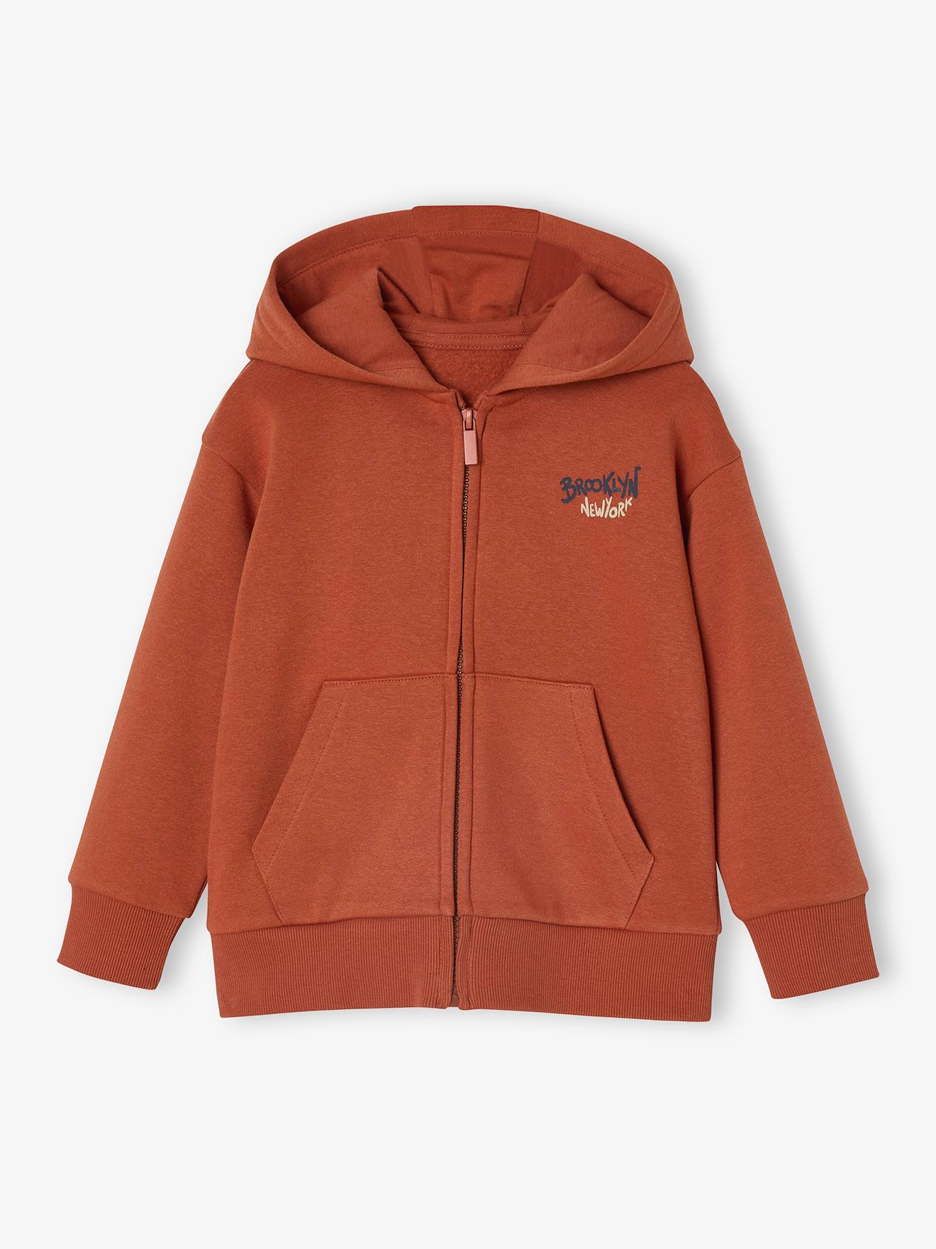 Thumbnail - Bedruckte Jungen Kapuzensweatjacke mit Recycling-Polyester