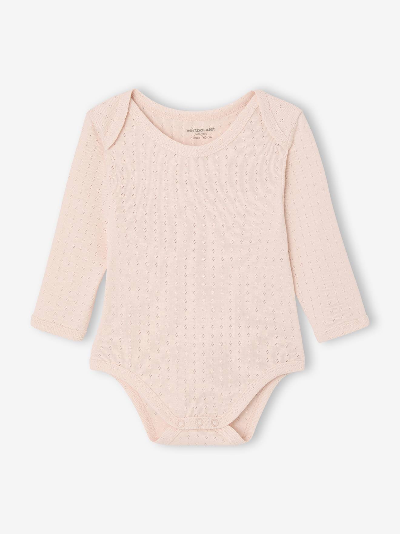 Thumbnail - Bio-Kollektion: 3er-Pack Baby Bodys aus Interlock & Pointelle-Jersey