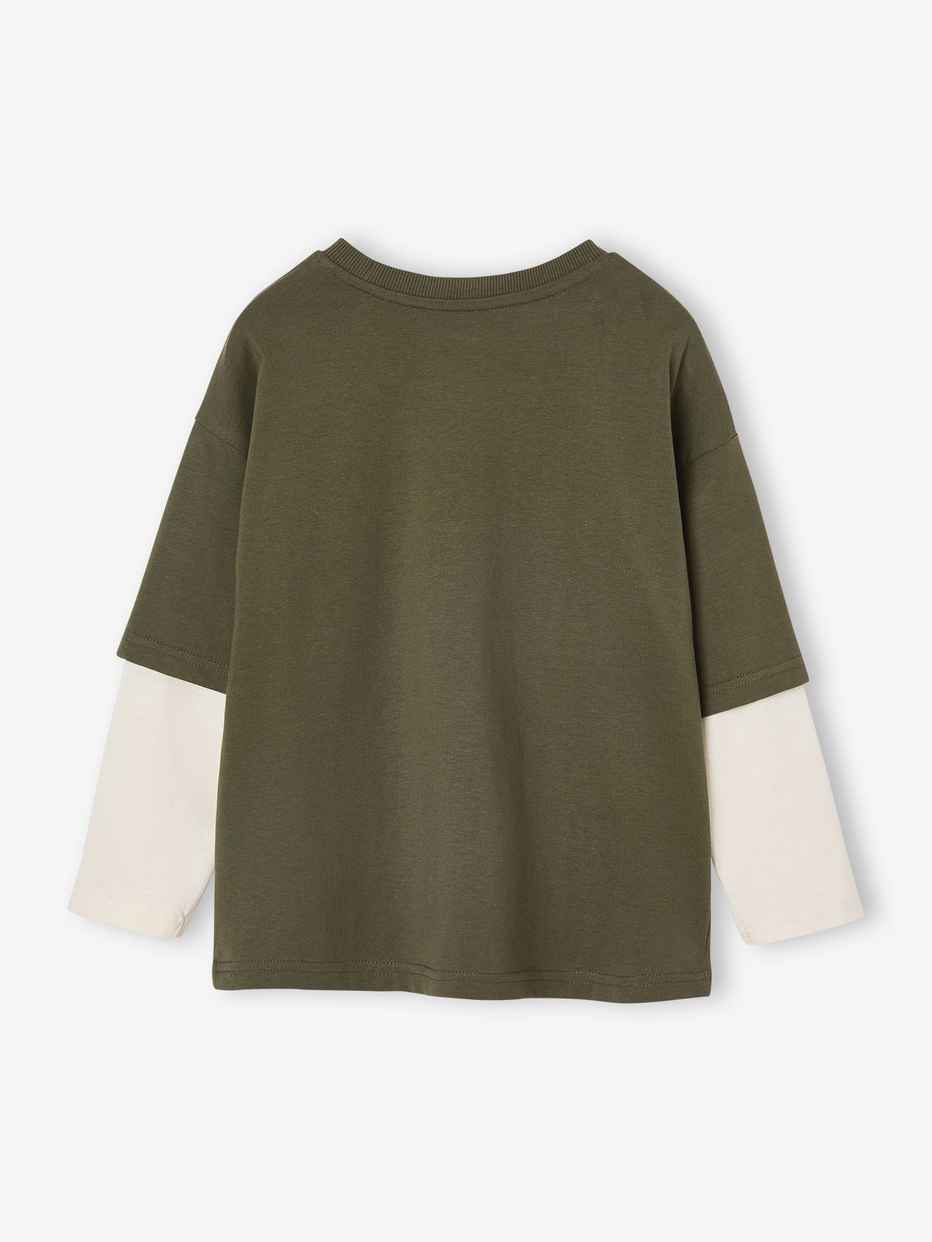 Thumbnail - Jungen Shirt in Lagen-Optik mit Recycling-Baumwolle