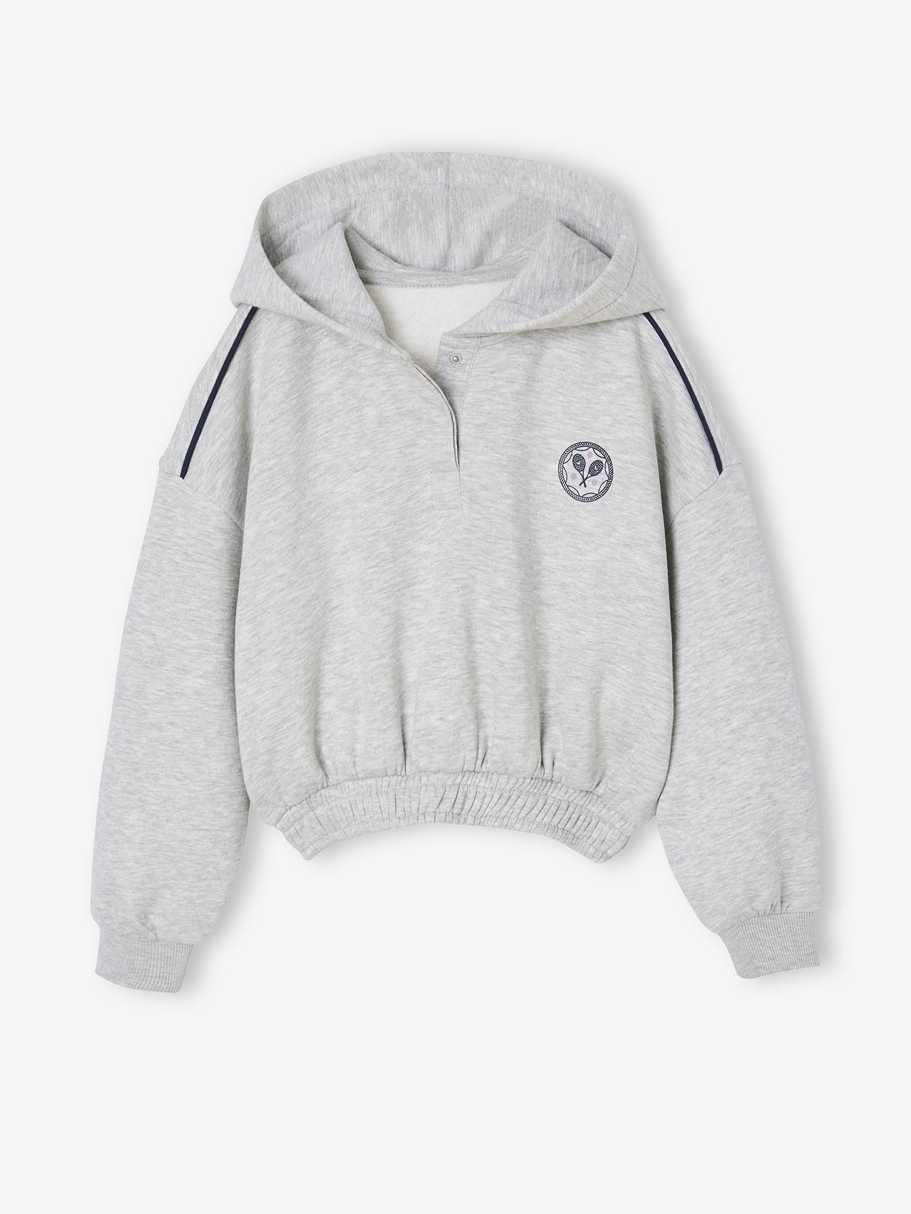 Mädchen Sport-Kapuzensweatshirt mit Recycling-Polyester