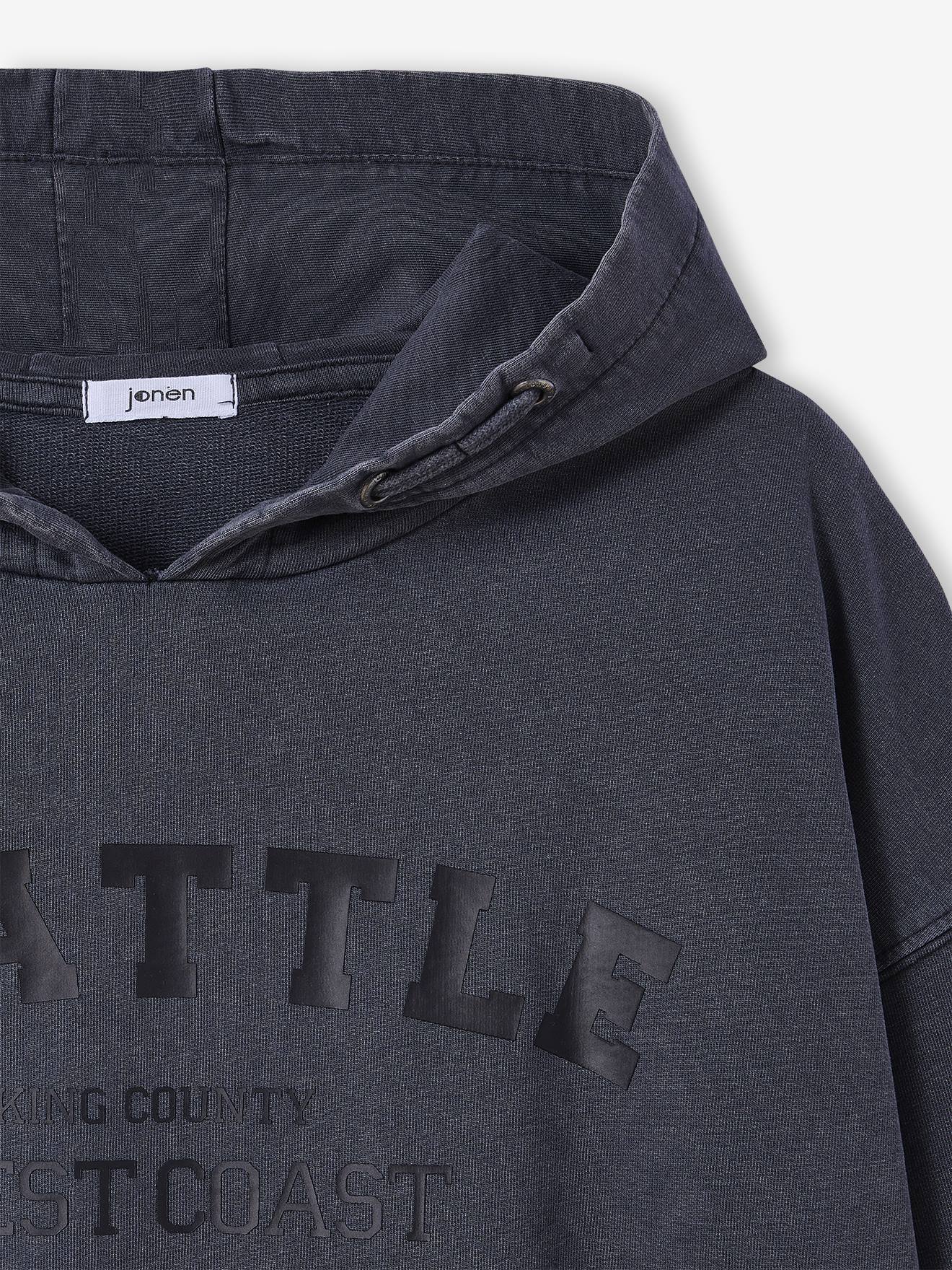 Thumbnail - Sweatshirt mit Kapuze und Print für Jungen JONEN