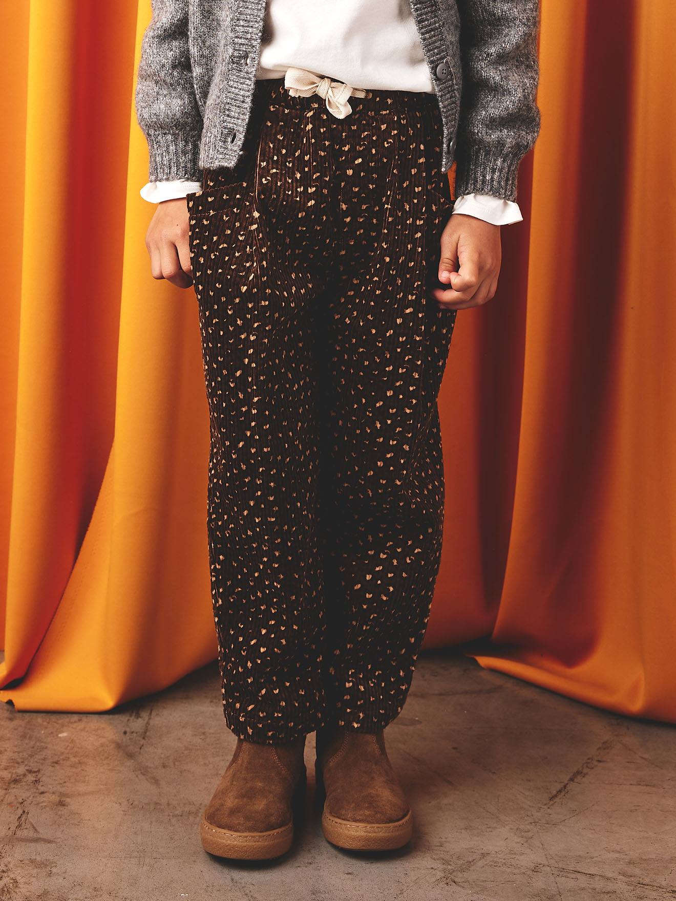 Weite Cordhose Mädchen, Baggy-Look schokolade Gr. 110 von vertbaudet