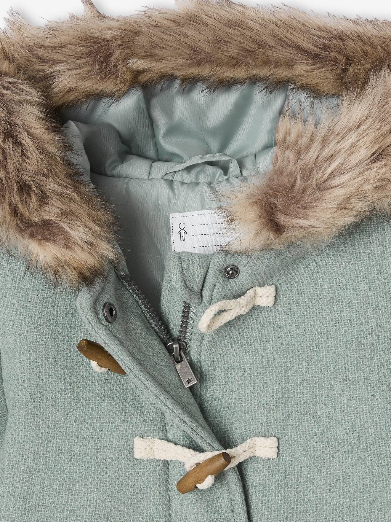 Thumbnail - Mädchen Dufflecoat mit Kapuze & Knebelknöpfen