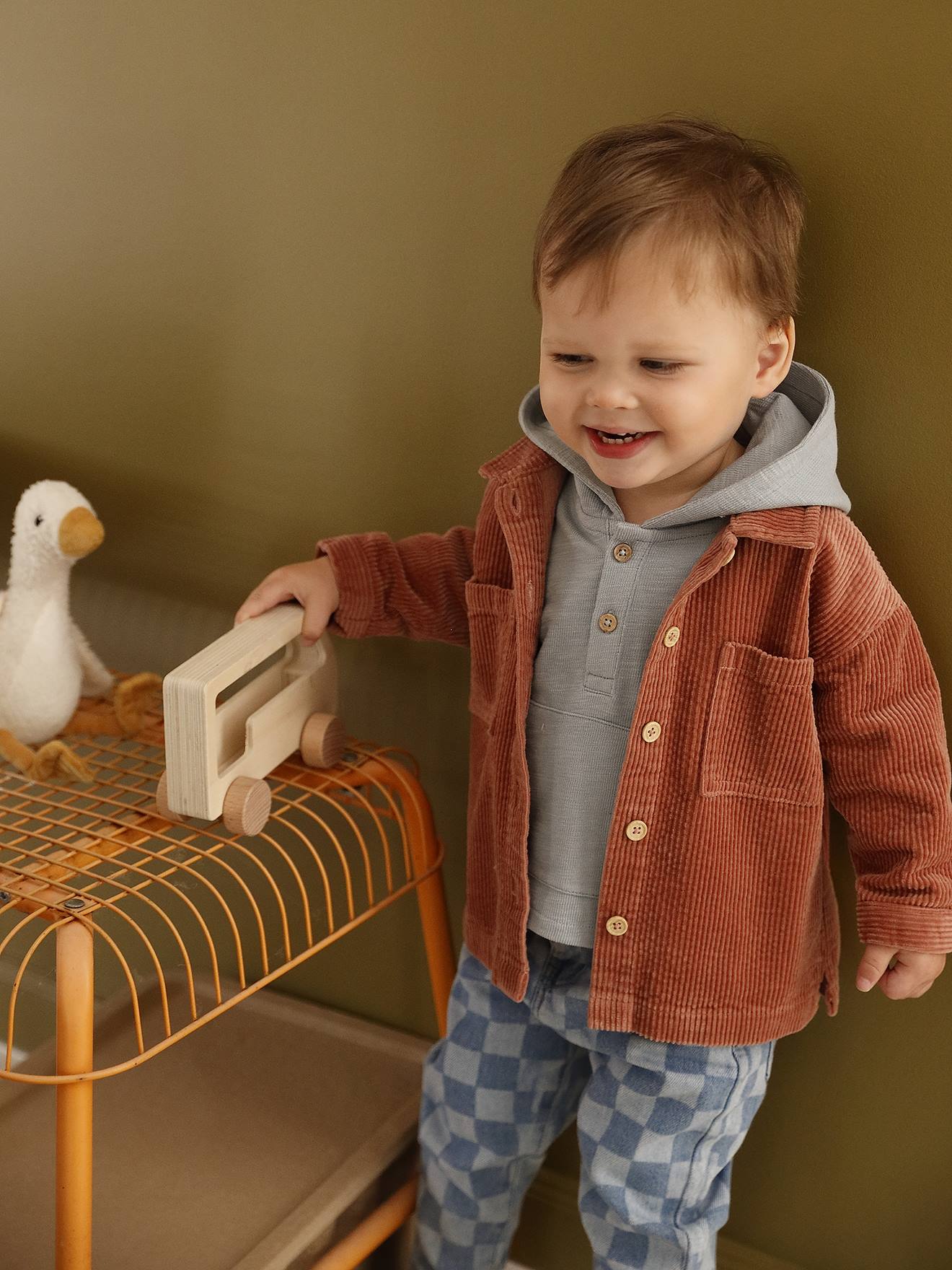 Thumbnail - Baby Overshirt aus Cord farbe