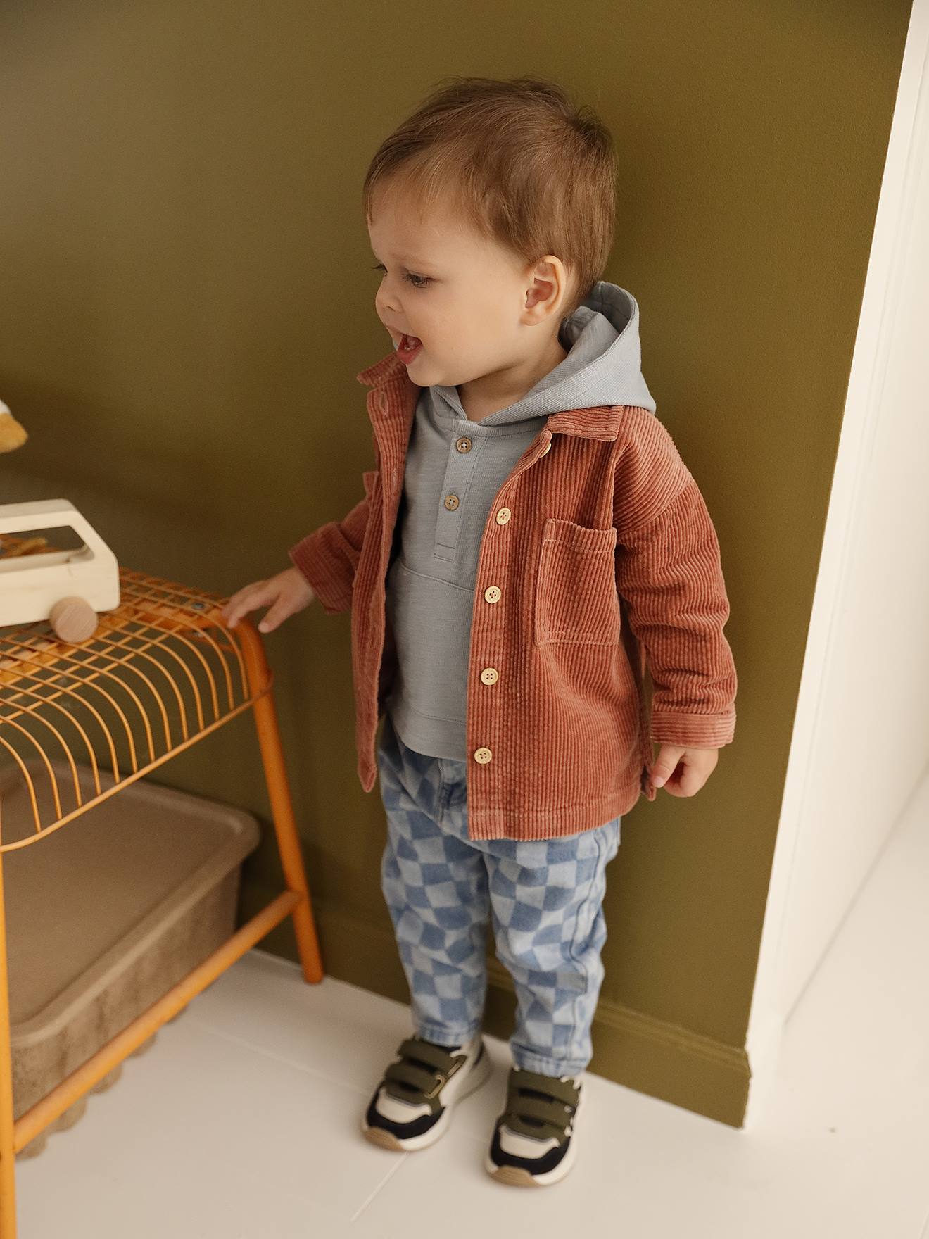 Thumbnail - Jungen Baby Kapuzenshirt eis