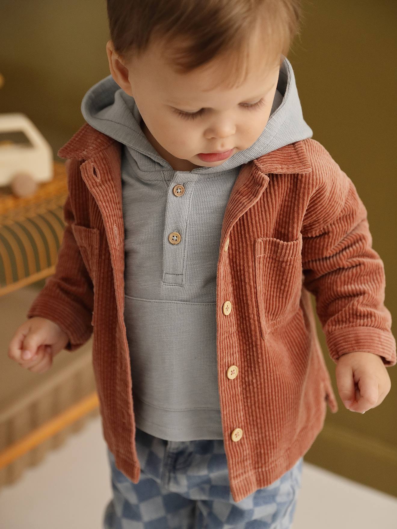 Jungen Baby Langarm-Kapuzenshirt eis