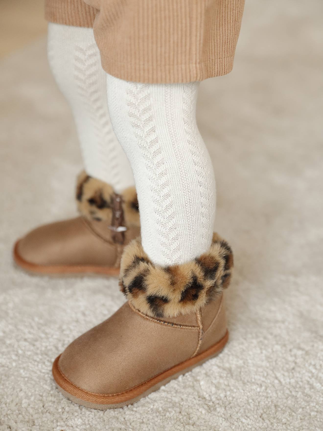 Warme Baby Regen-Boots braun/leo Gr. 26 von vertbaudet