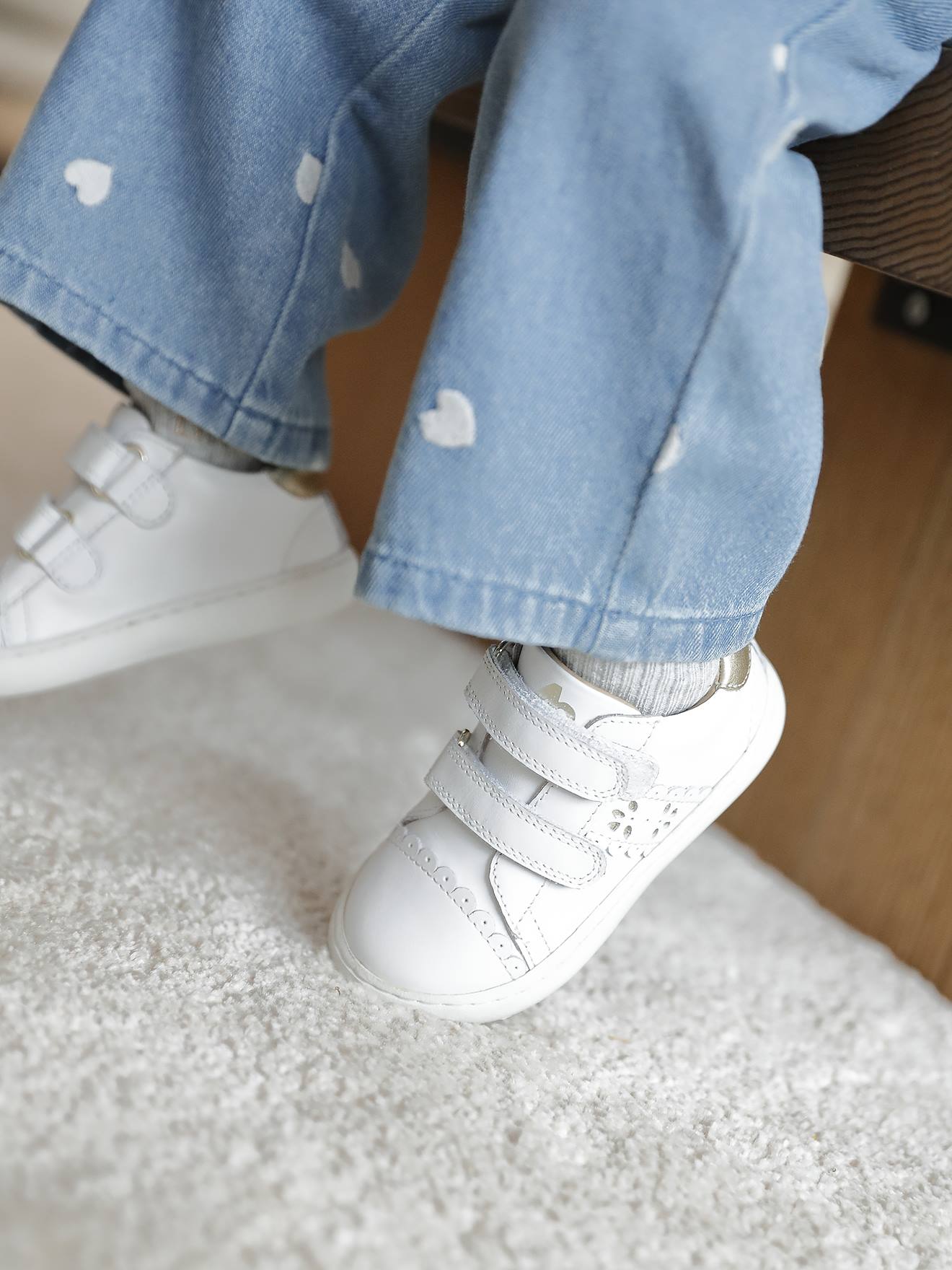 Baby Klett-Sneakers aus Leder