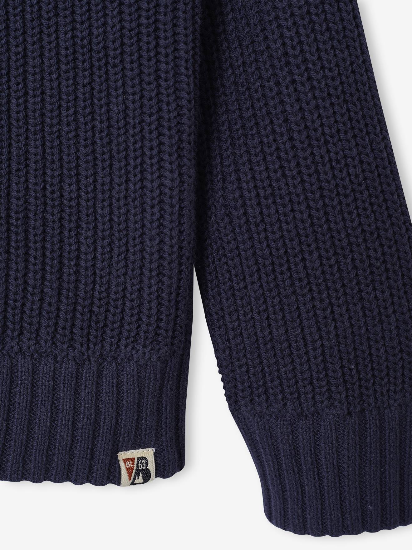 Thumbnail - Strickjacke mit Stehkragen für Jungen