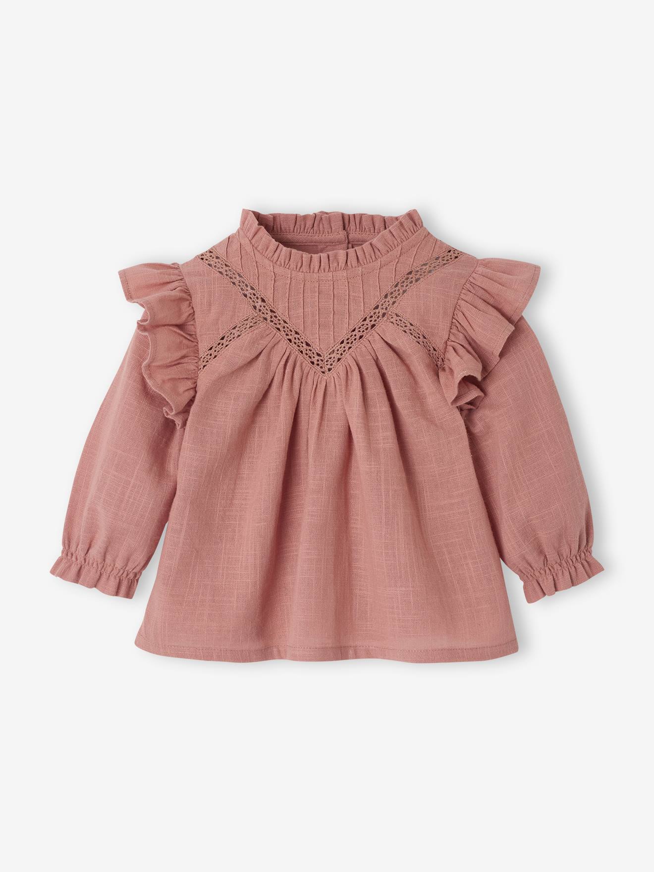 Mädchen Baby Bluse mit Volants