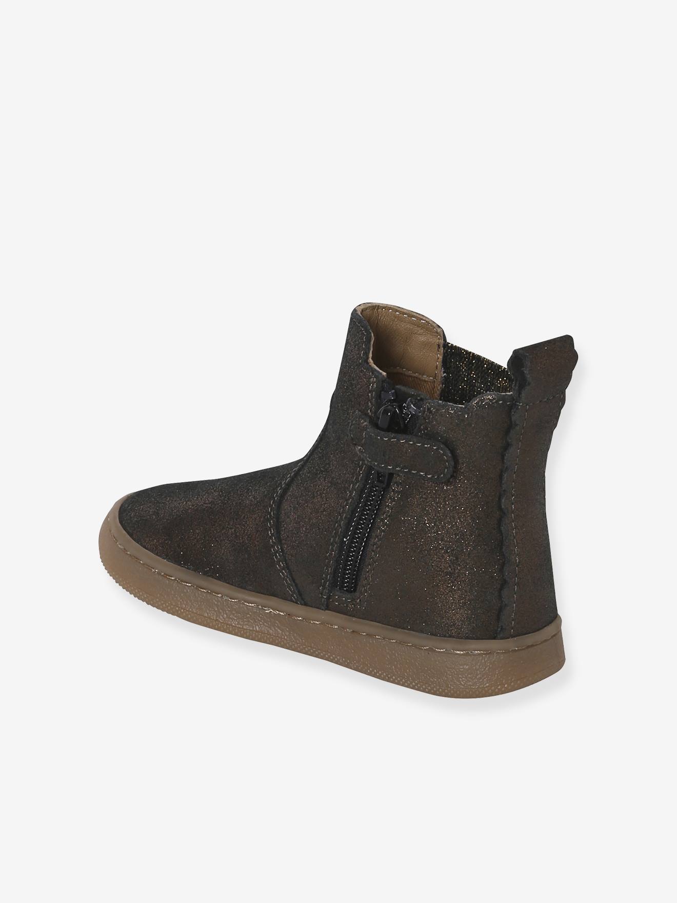 Thumbnail - Mädchen Leder-Boots mit Reißverschluss set