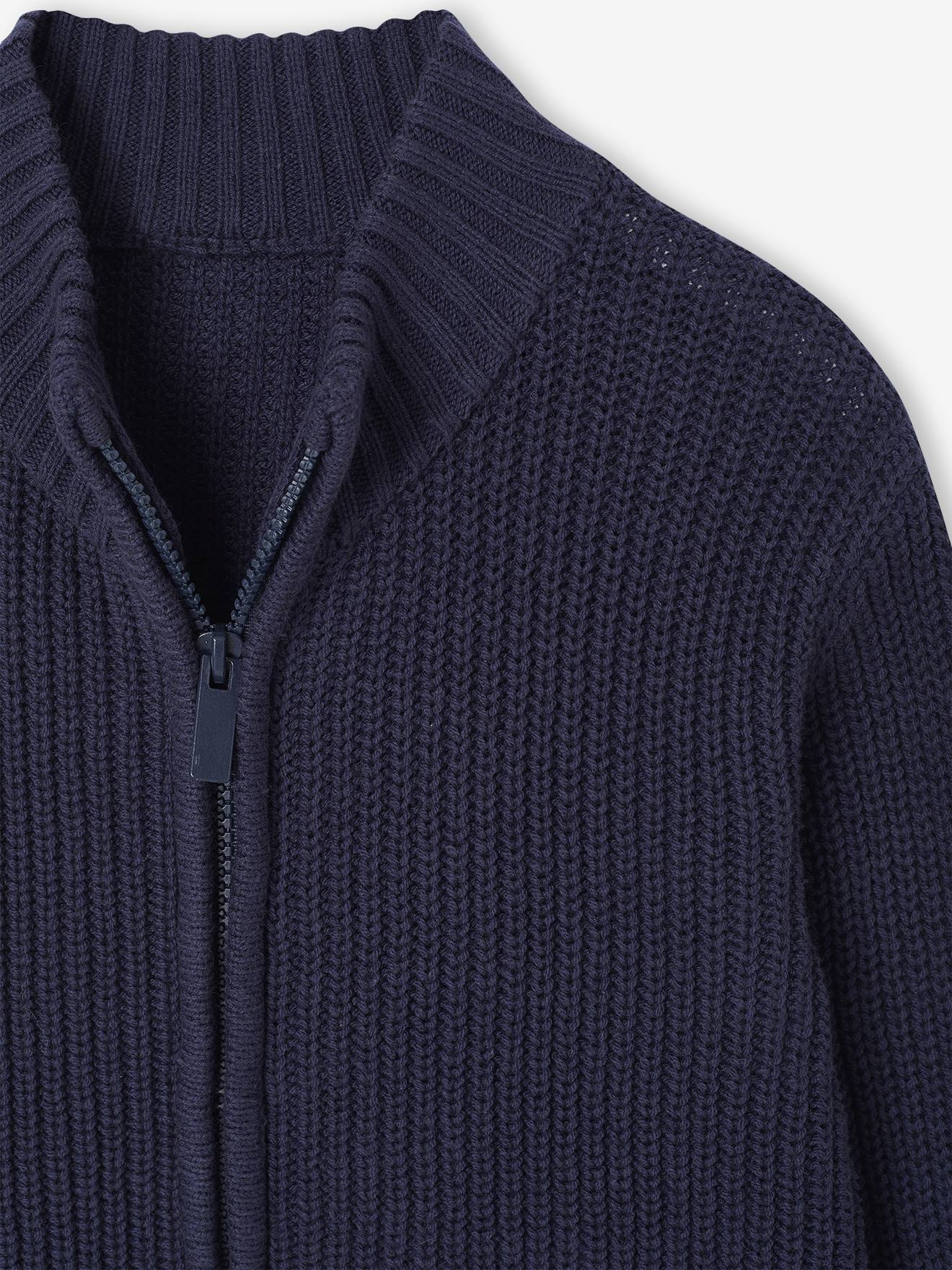 Thumbnail - Strickjacke mit Stehkragen für Jungen