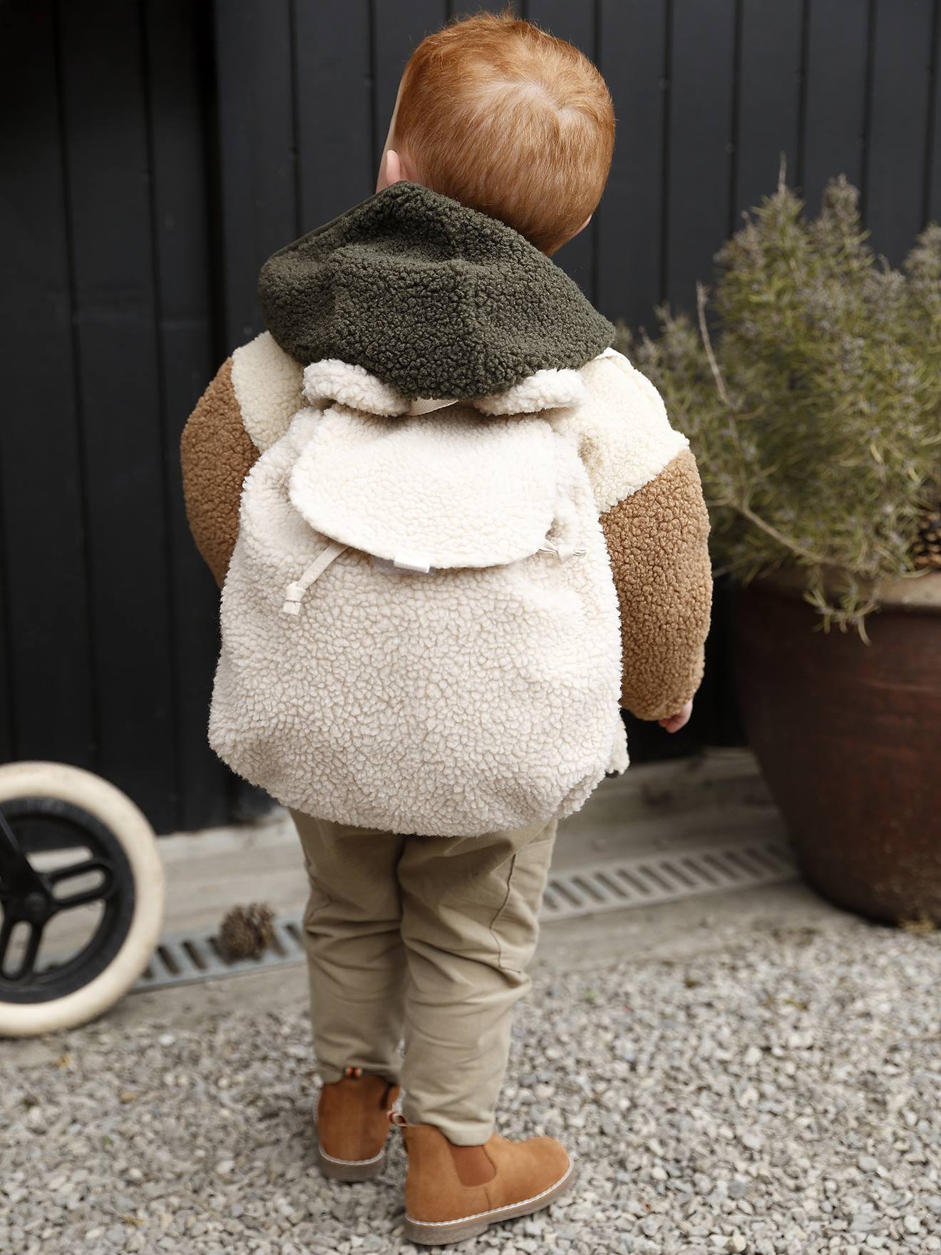 Thumbnail - Kindergarten-Rucksack mit 3D-Ohren sandfarben