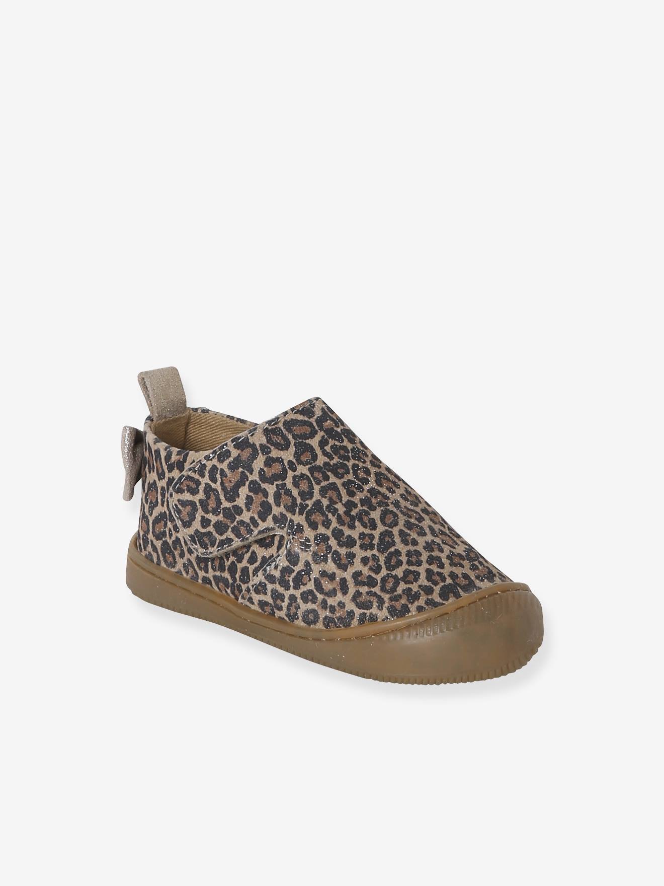 Baby Hausschuhe mit Klettverschluss leo
