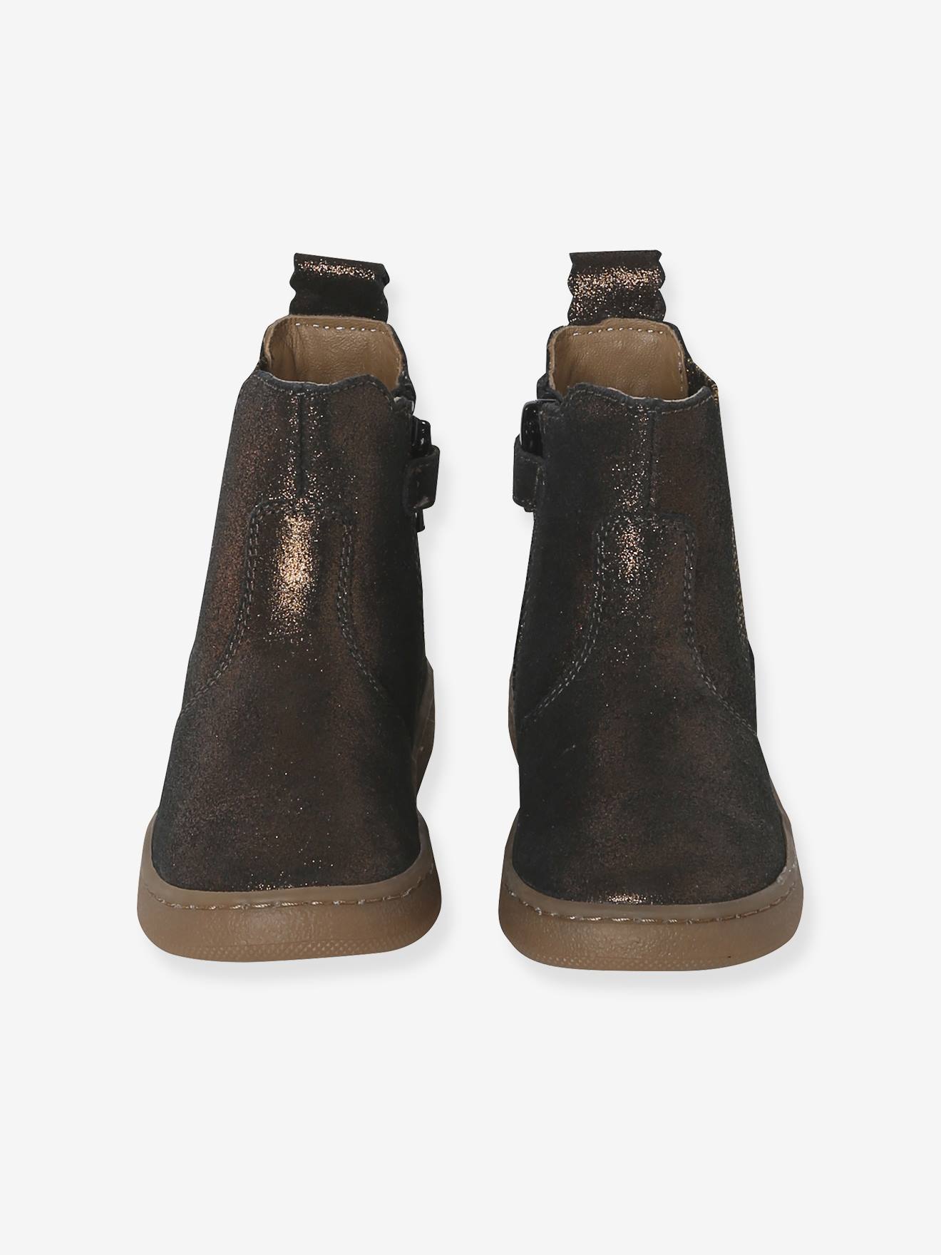 Thumbnail - Mädchen Leder-Boots mit Reißverschluss set