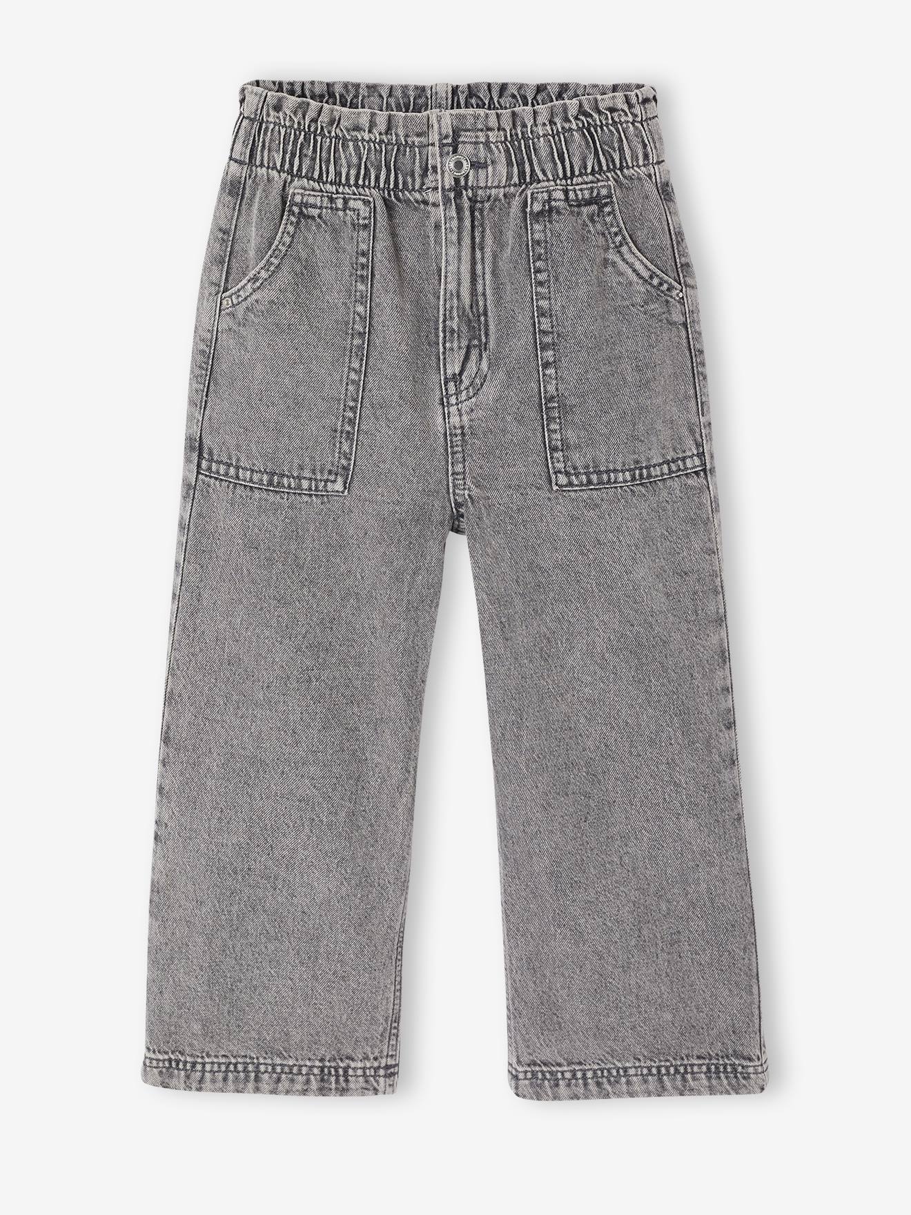 Thumbnail - Weite Mädchen Jeans im Worker-Style er denim