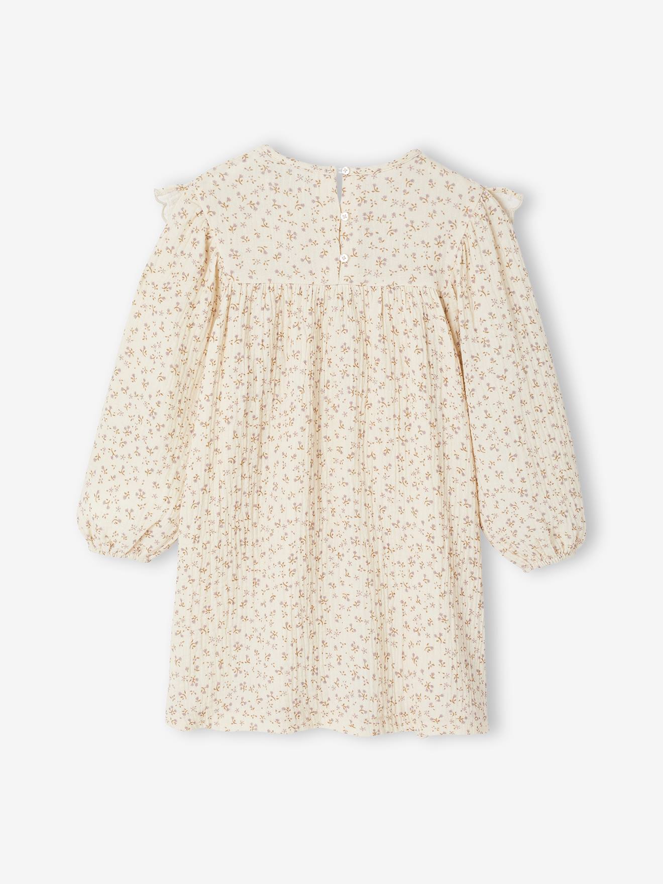 Thumbnail - Mädchen Boho-Kleid mit Volants und Spitze